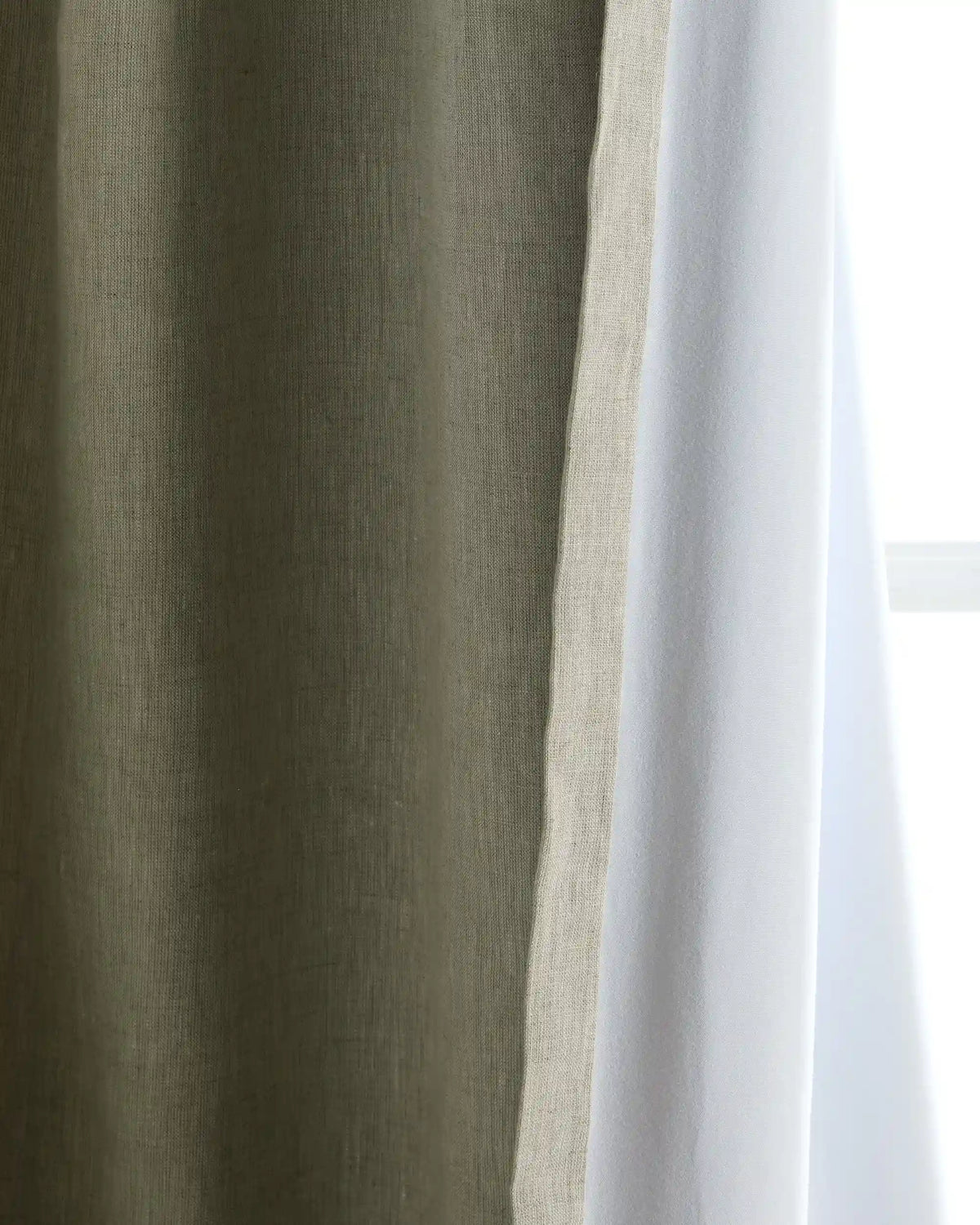 European Linen Room Darkening Curtain - Single Panel