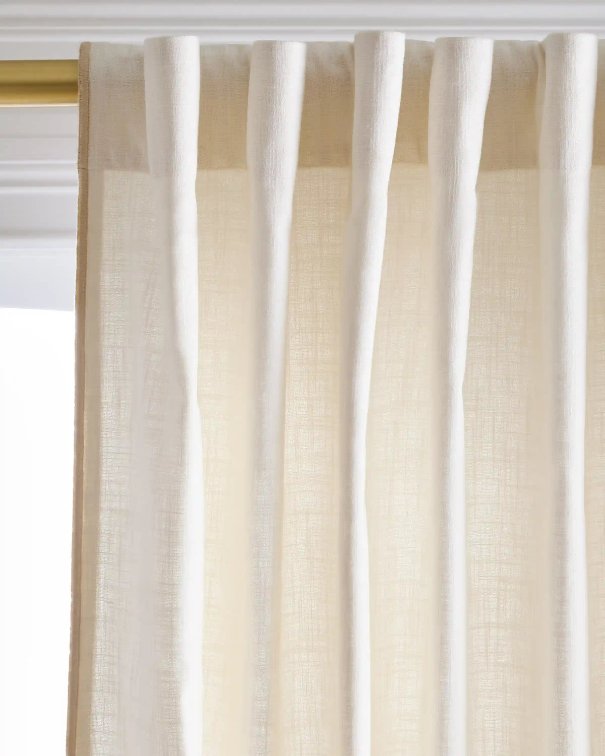 Piped Edge Cotton Curtain - Single Panel