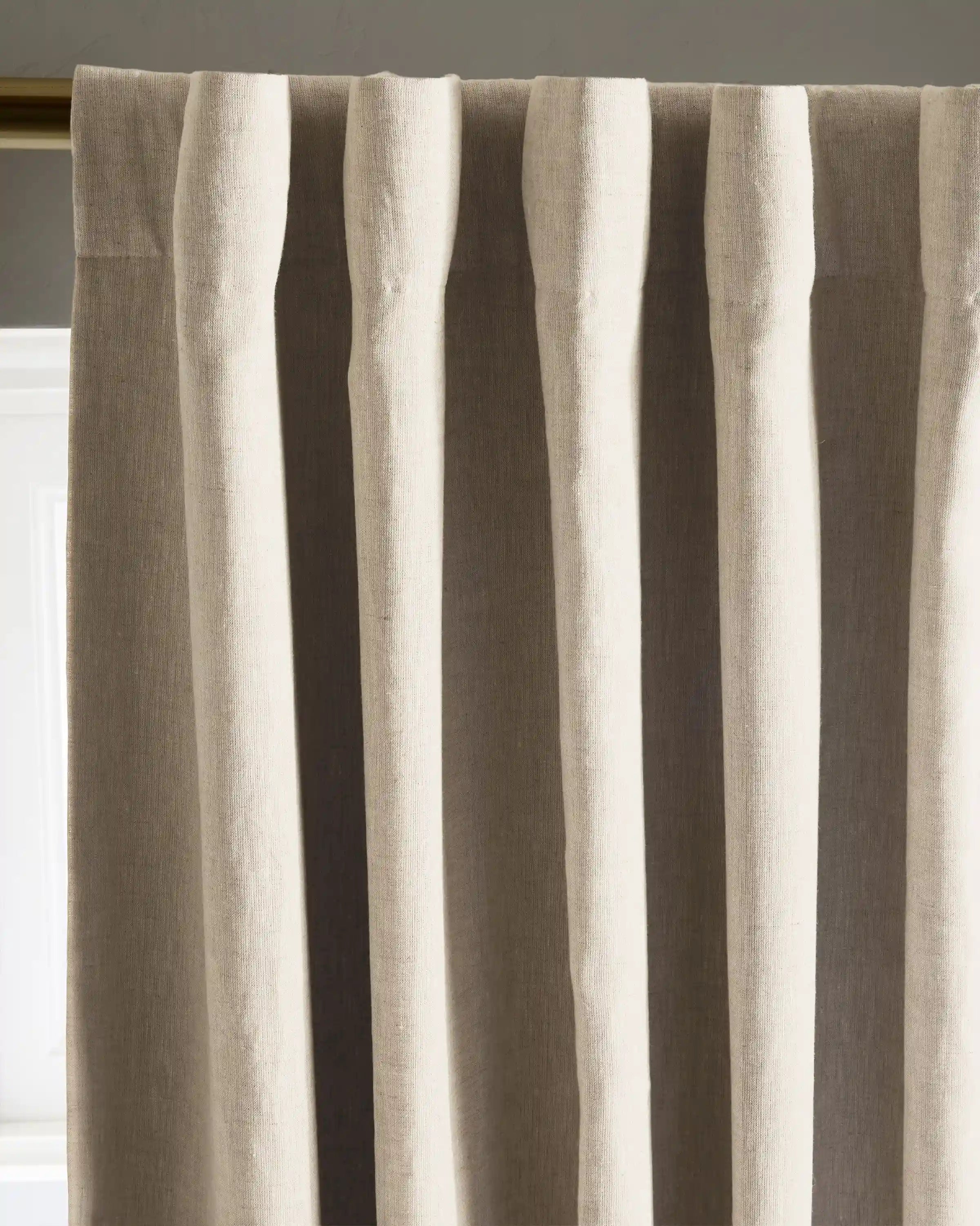 European Linen True Blackout Curtain - Single Panel