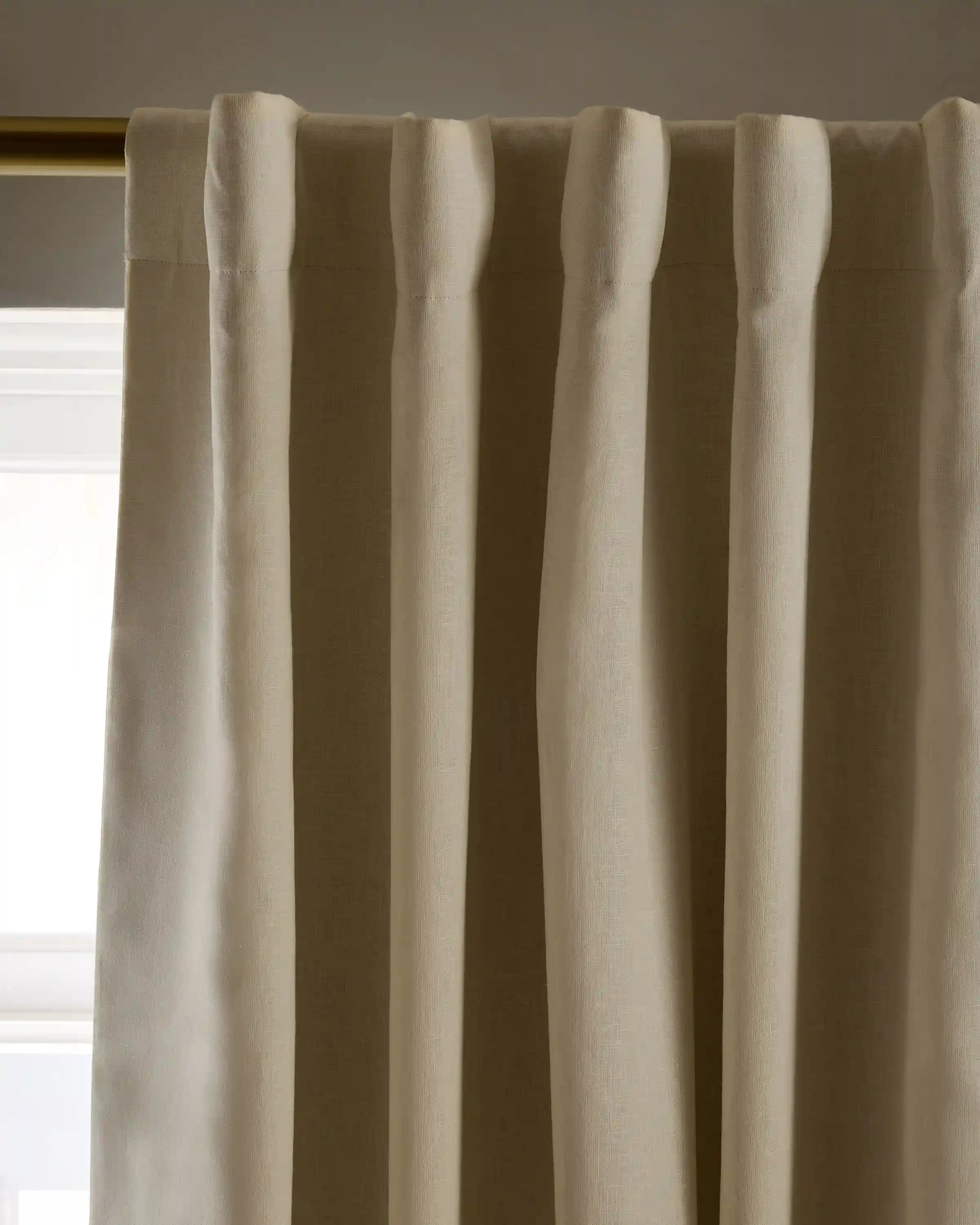 European Linen True Blackout Curtain - Single Panel