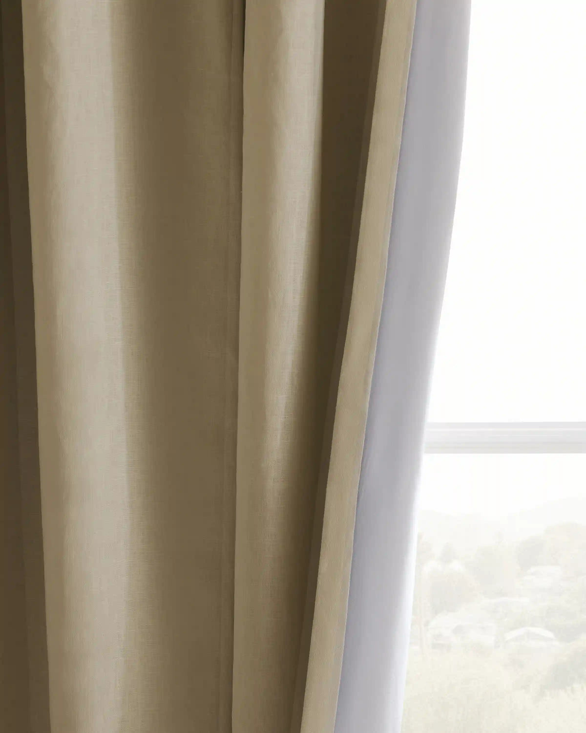 European Linen True Blackout Curtain - Single Panel