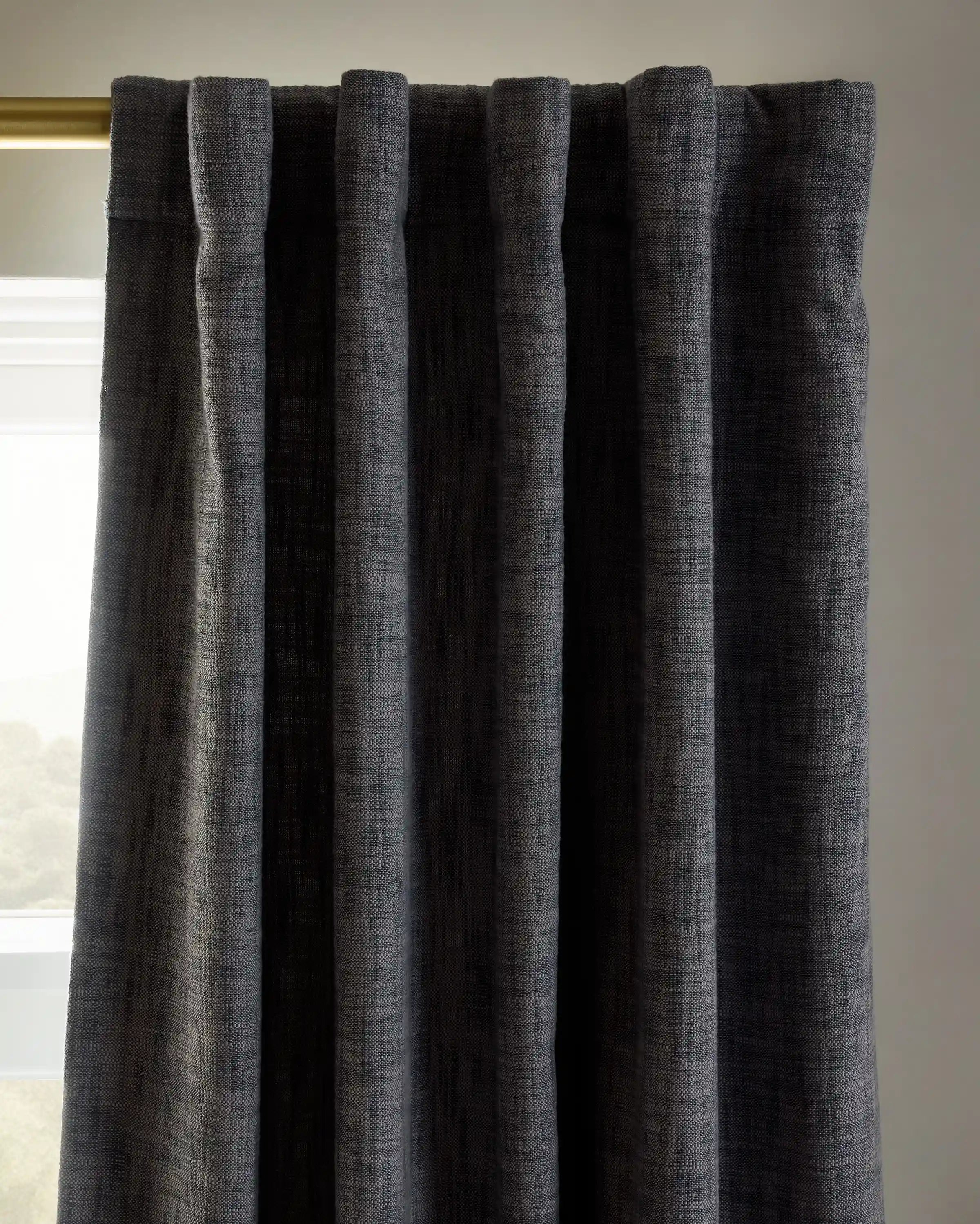 Textured Cotton Room Darkening Curtain