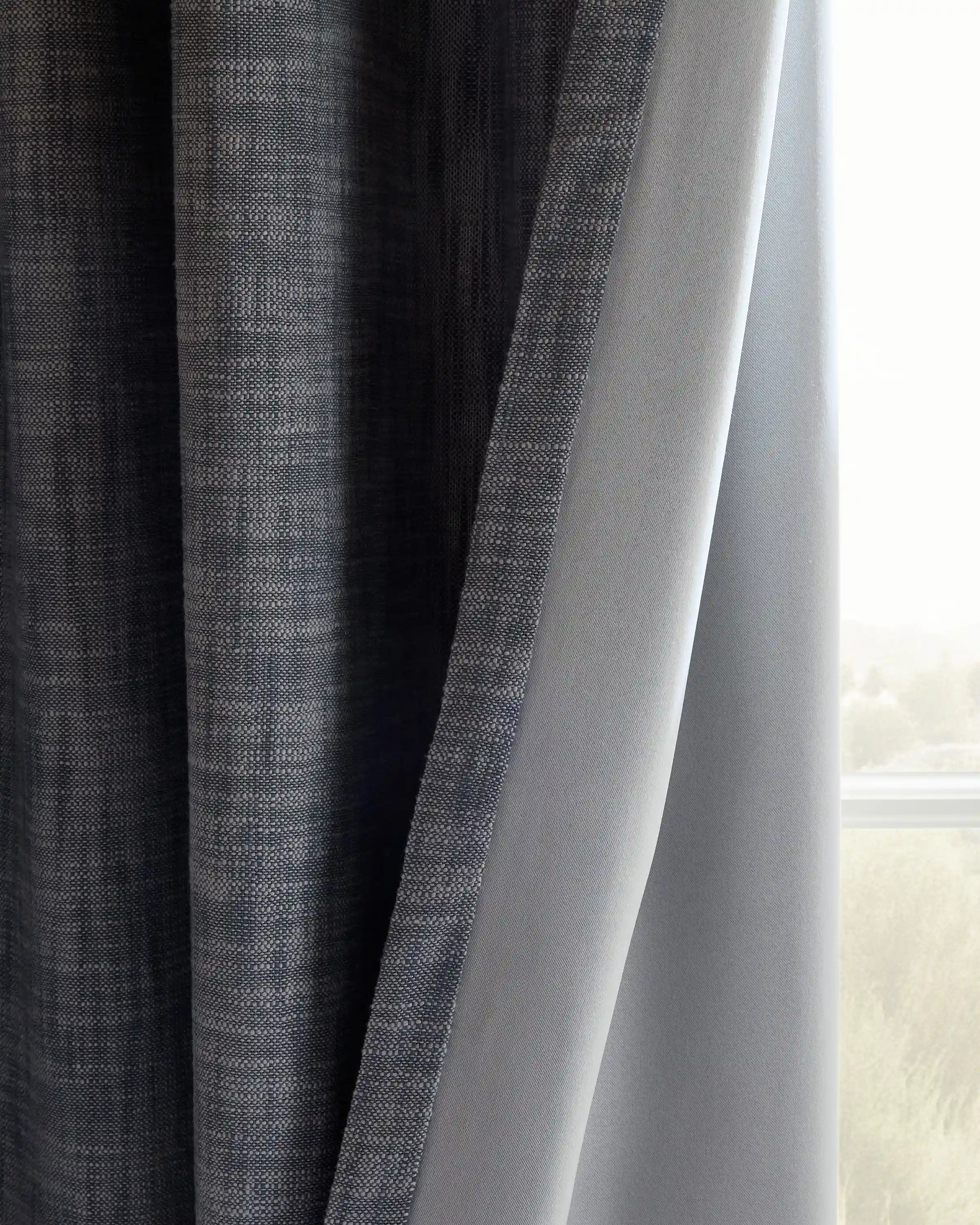 Textured Cotton Room Darkening Curtain