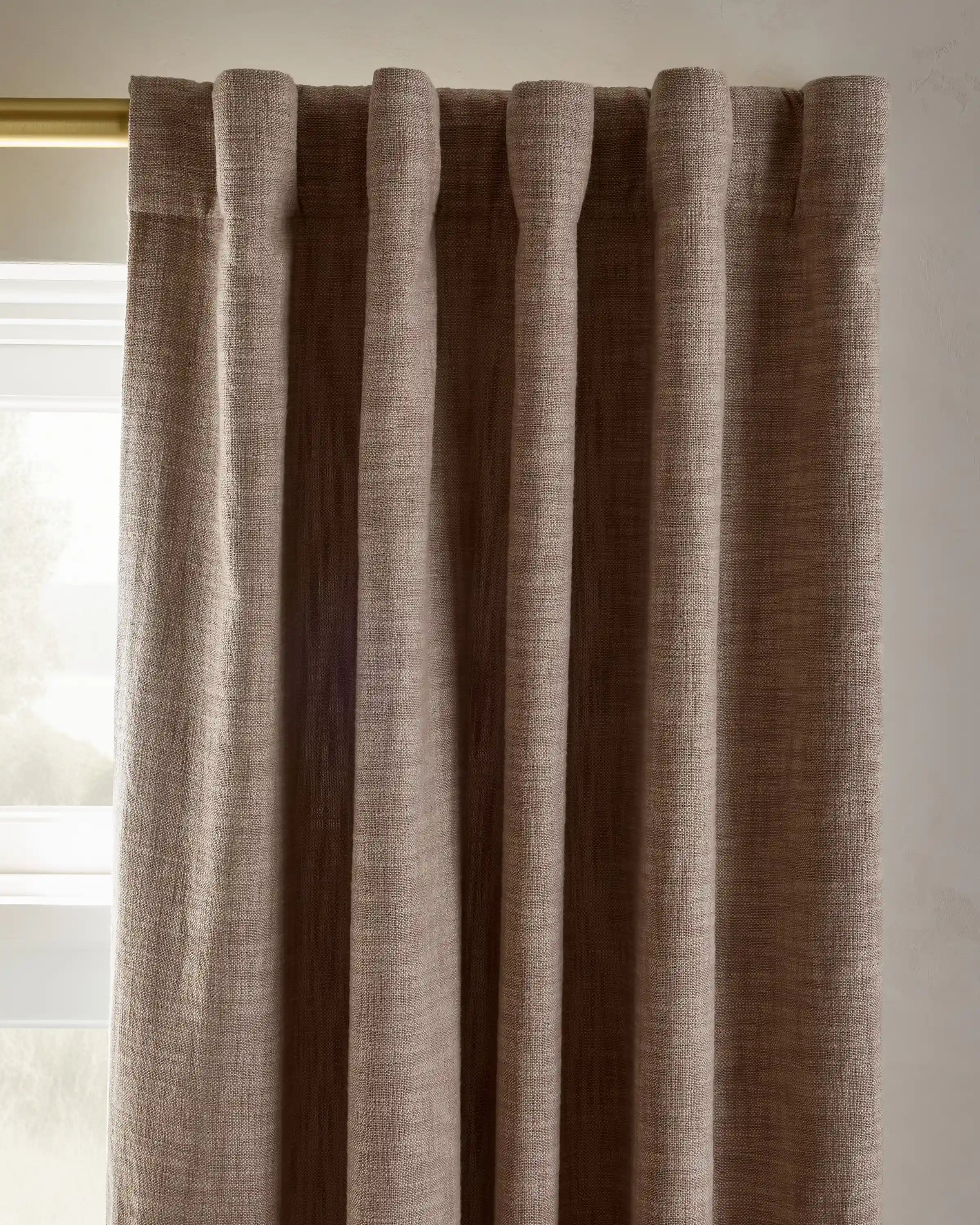Textured Cotton Room Darkening Curtain