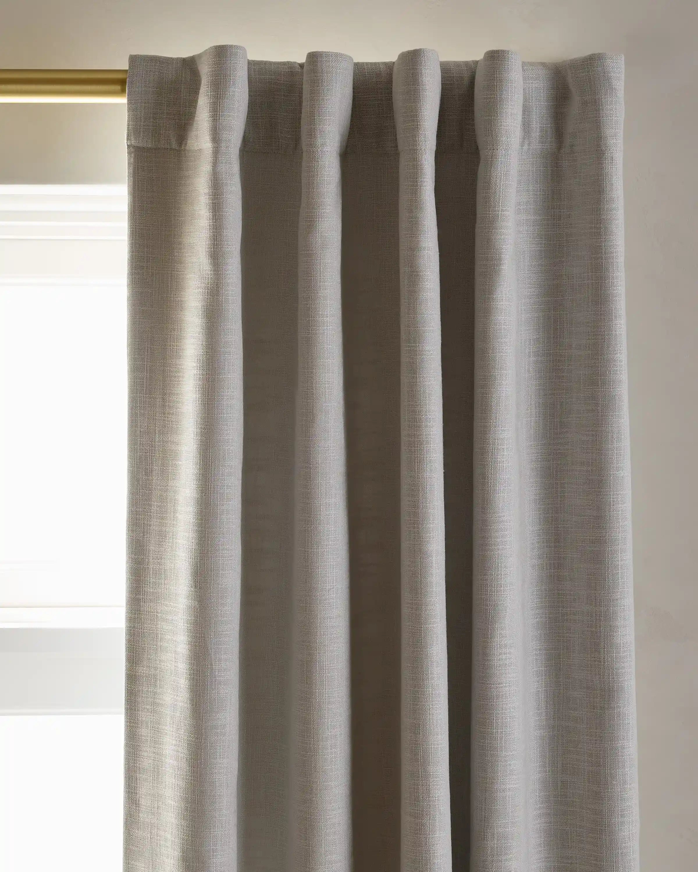 Textured Cotton Room Darkening Curtain