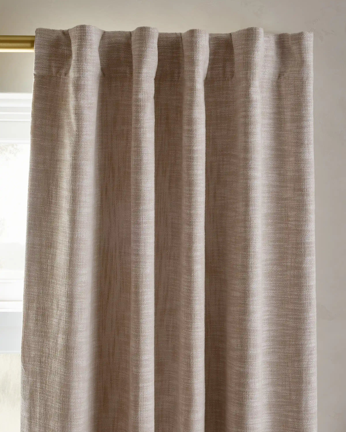 Textured Cotton Room Darkening Curtain