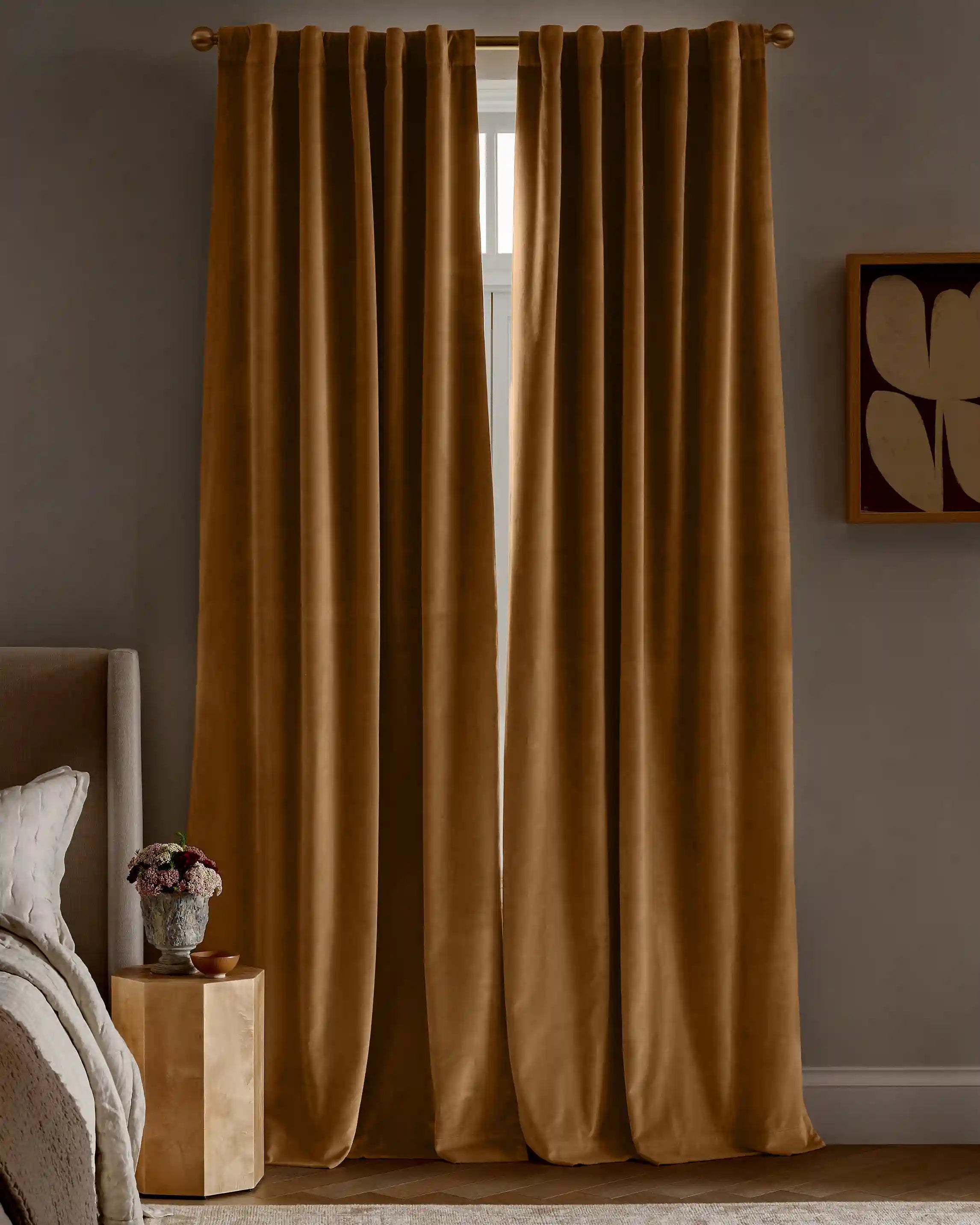 Cotton Velvet True Blackout Curtain - Single Panel