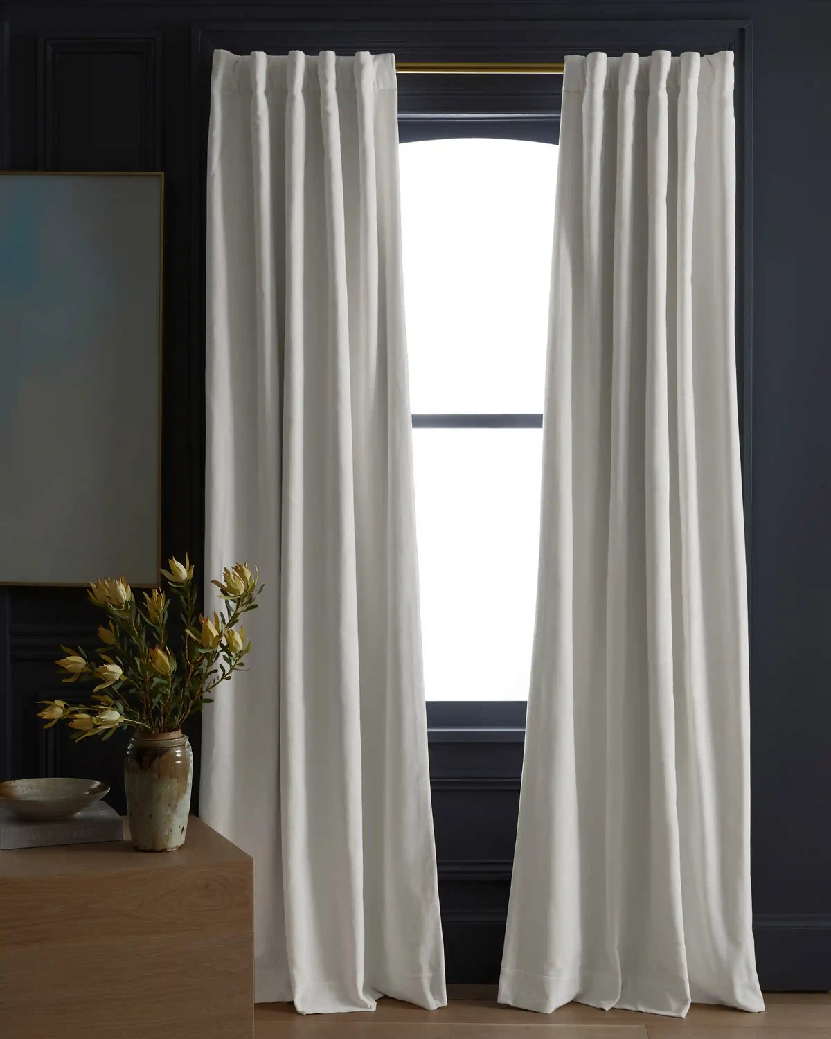 Cotton Velvet True Blackout Curtain - Single Panel