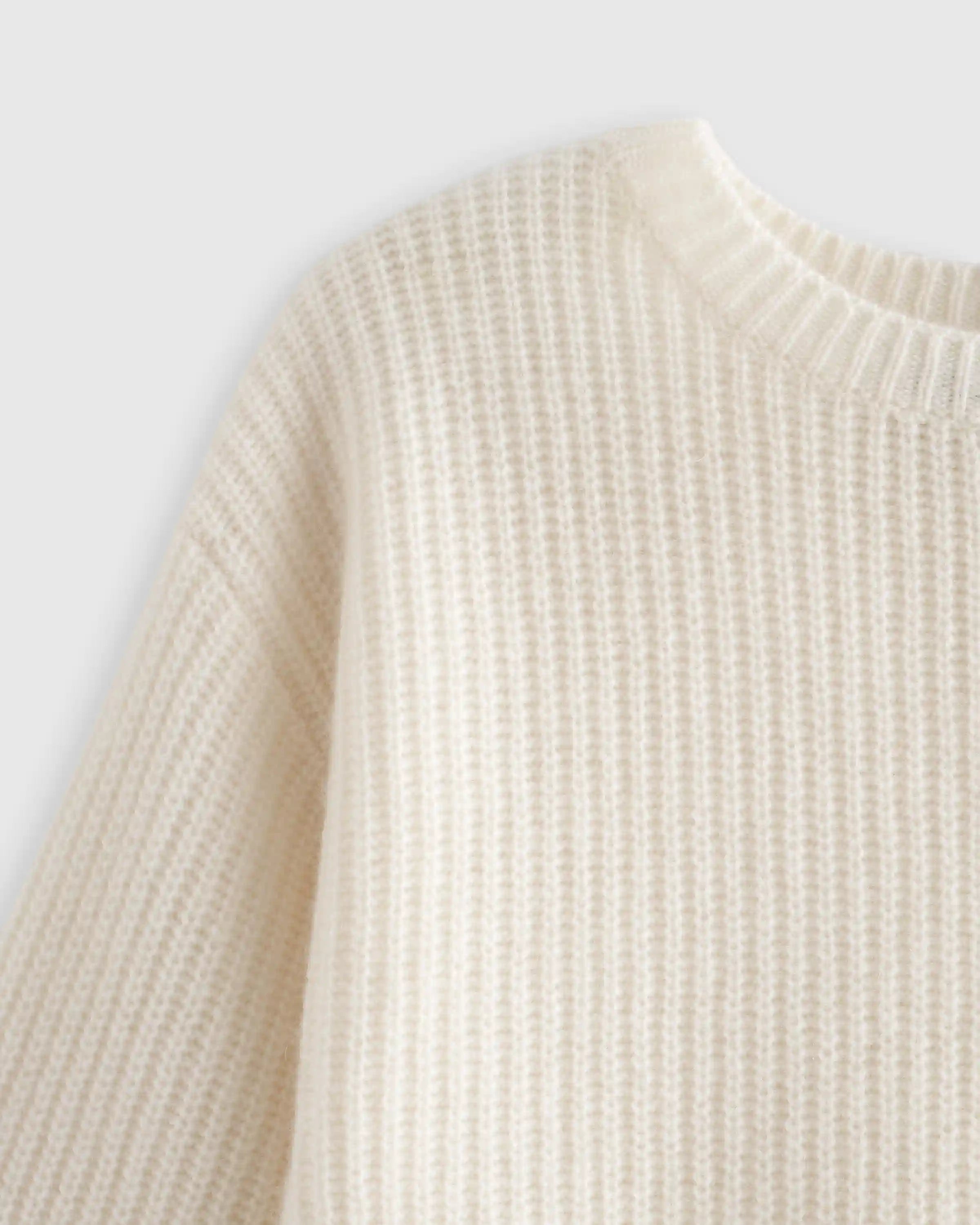 Washable Cashmere Fisherman Tunic Sweater