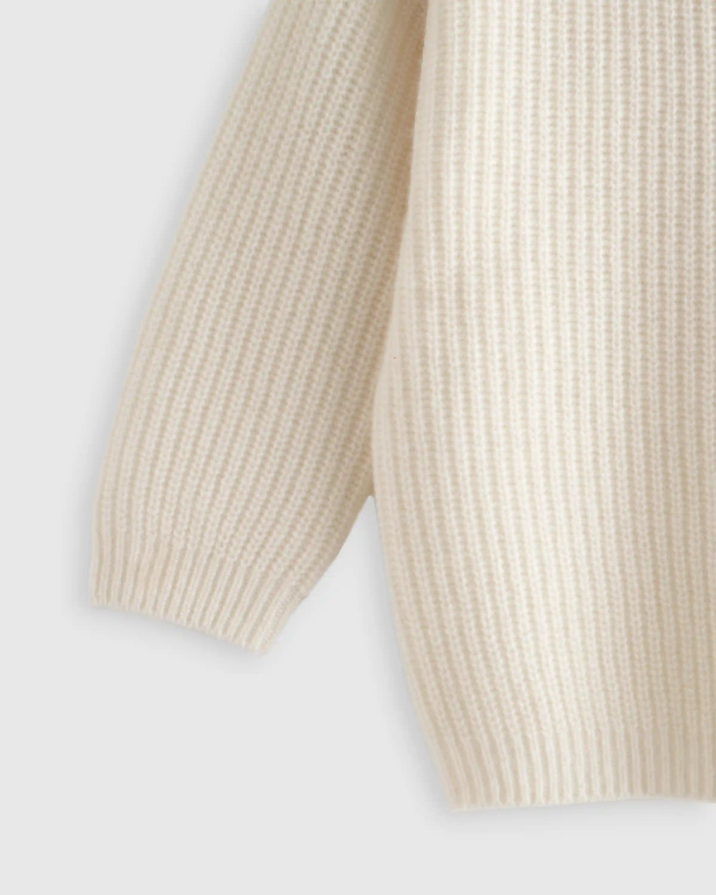 Washable Cashmere Fisherman Tunic Sweater