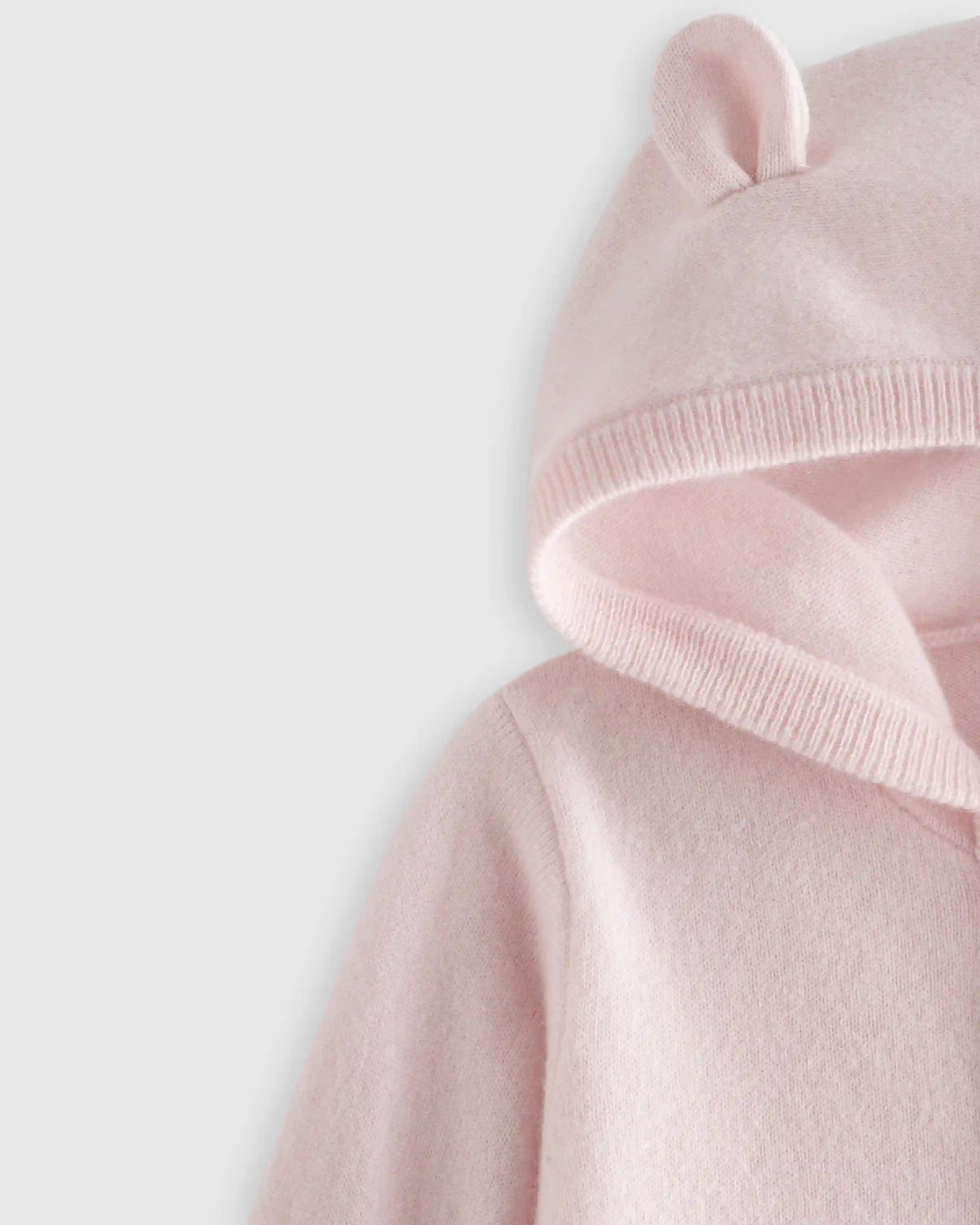 Washable Cashmere Hooded Cardigan