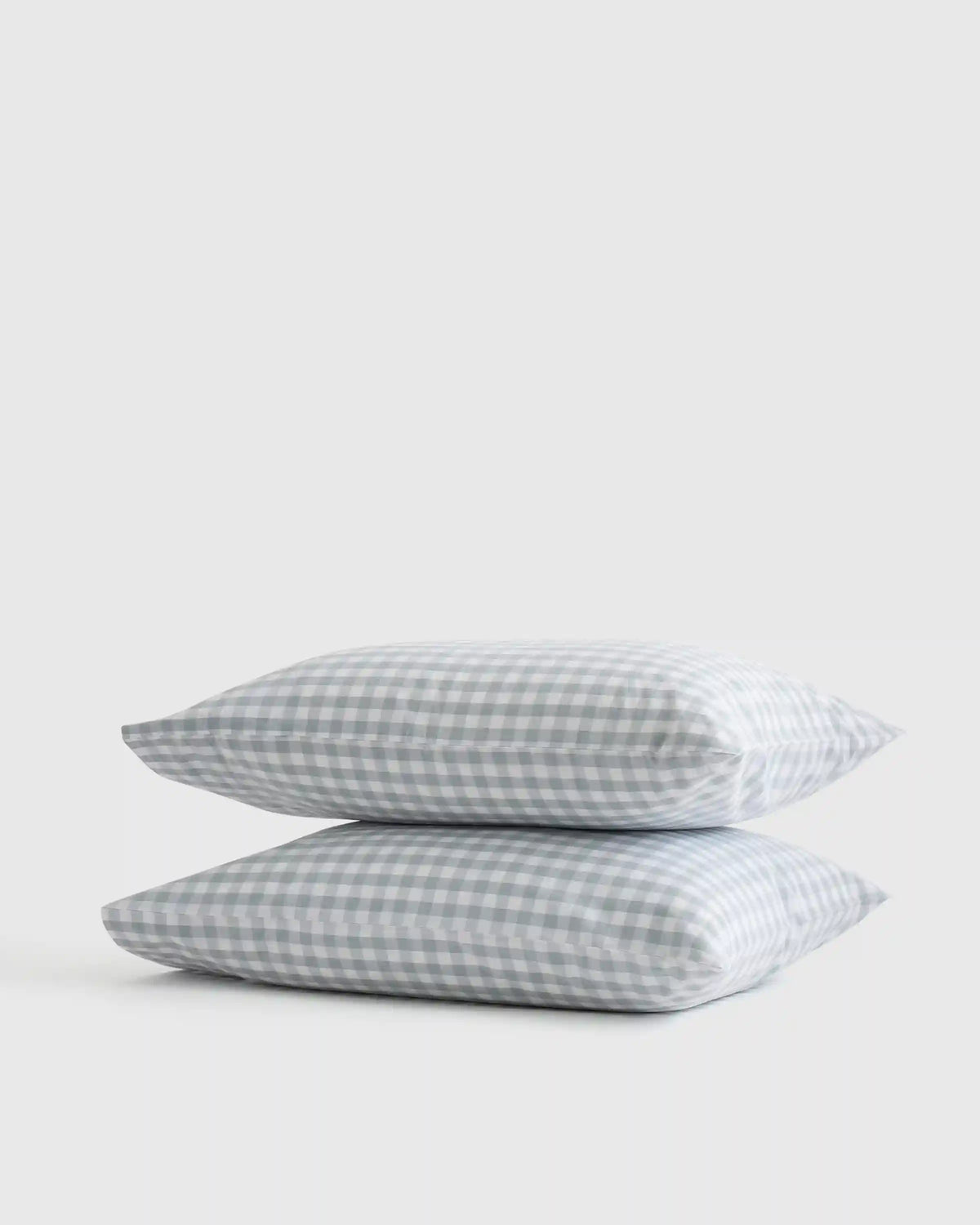 Organic Crisp Percale Gingham Pillowcase Set