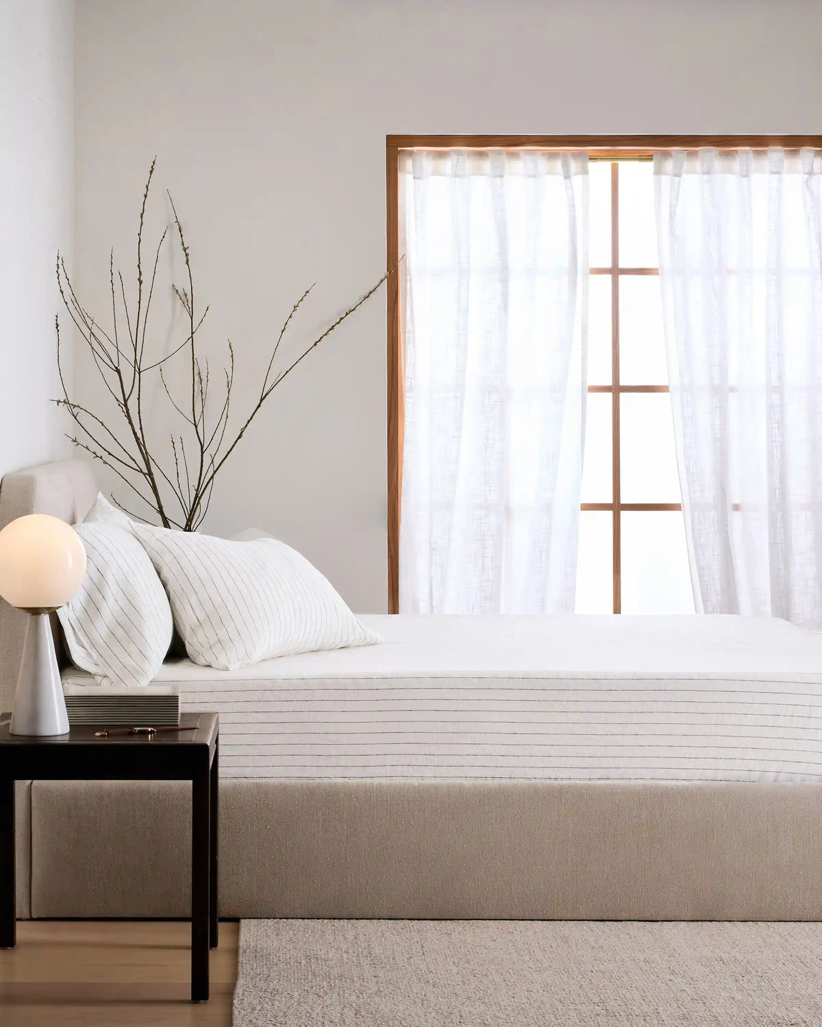 European Linen Stripe Fitted Sheet Set