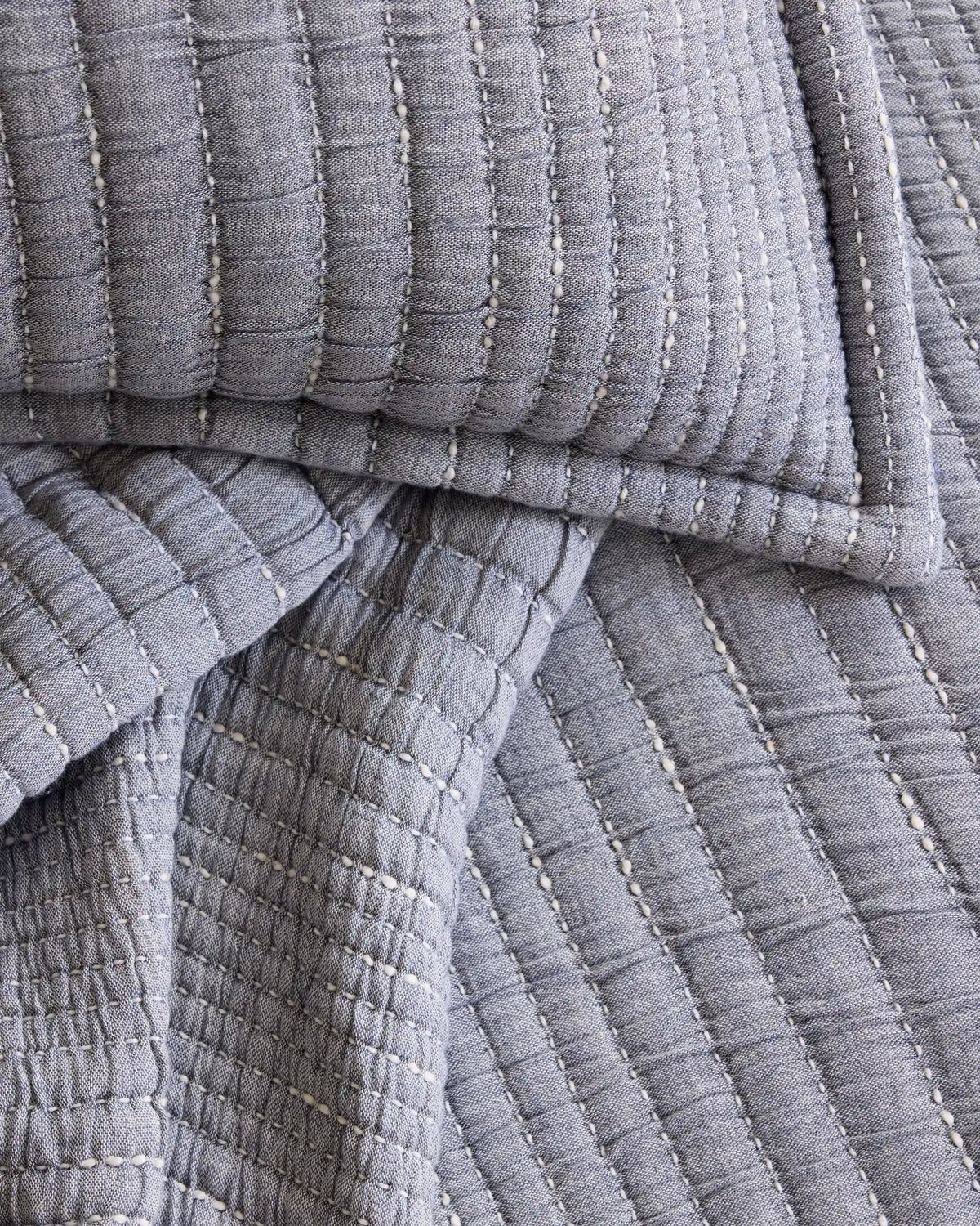 Organic Cotton Channel Stitch Sham Set