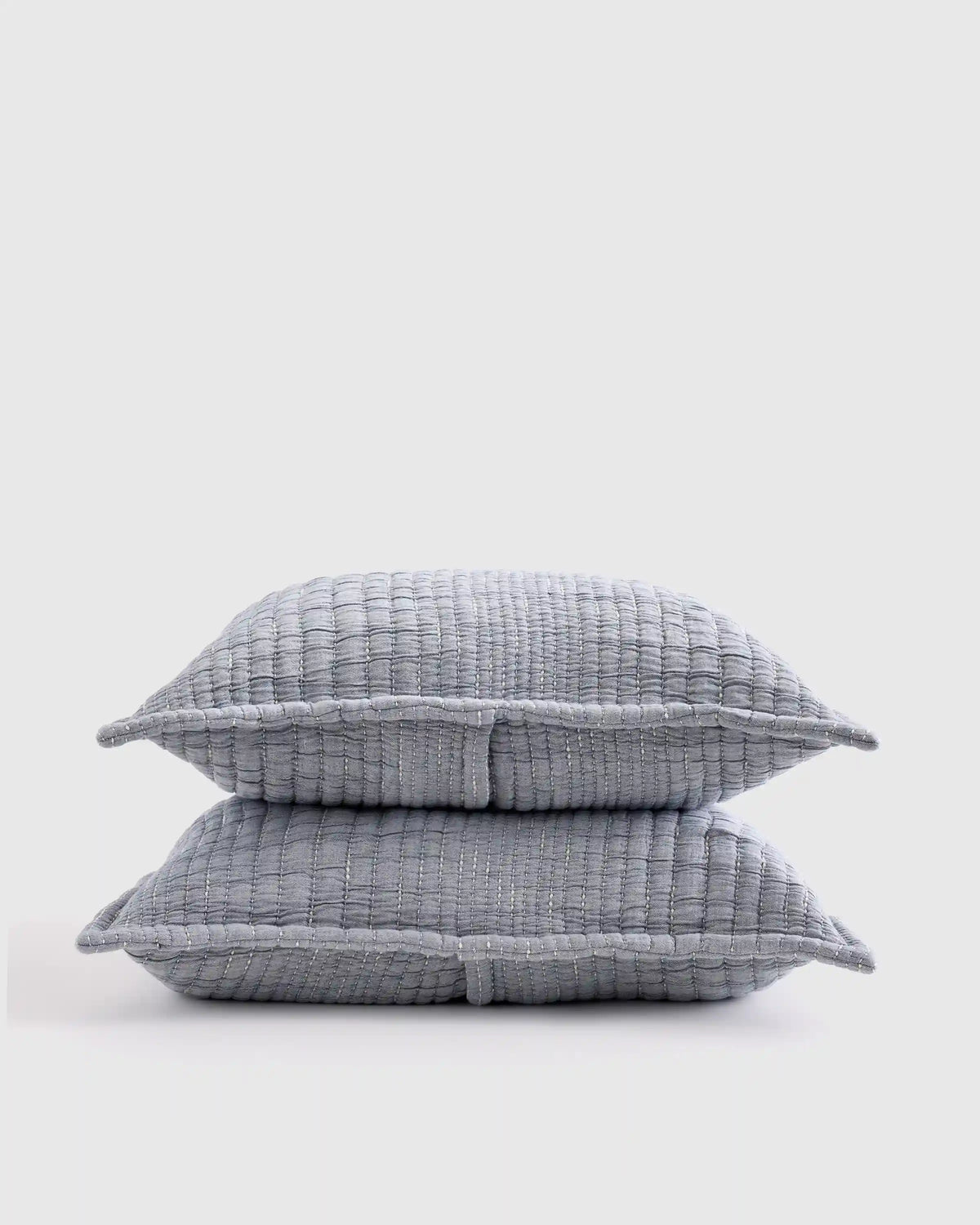 Organic Cotton Channel Stitch Sham Set