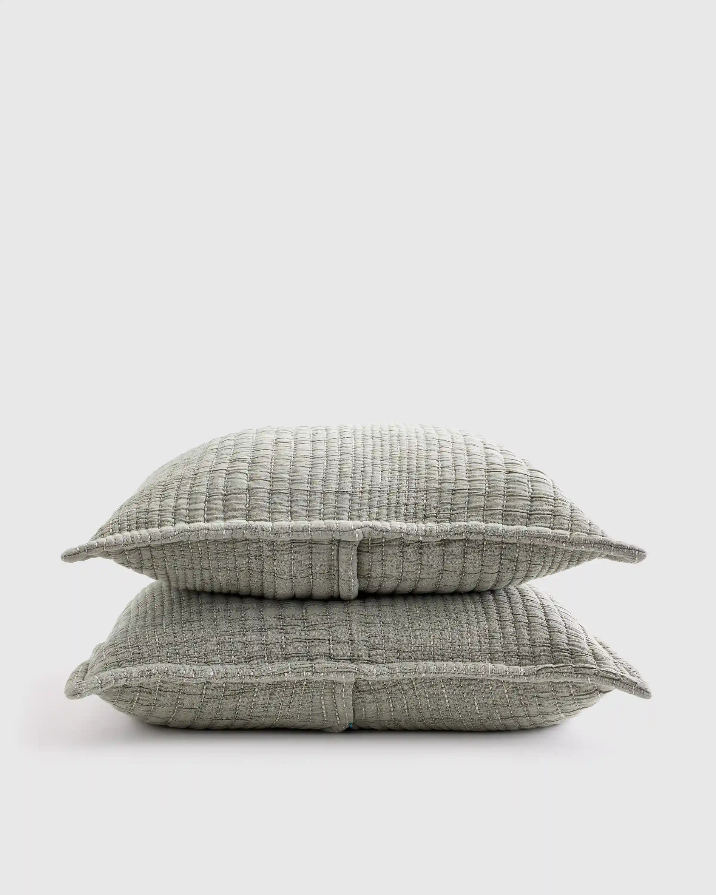 Organic Cotton Channel Stitch Sham Set