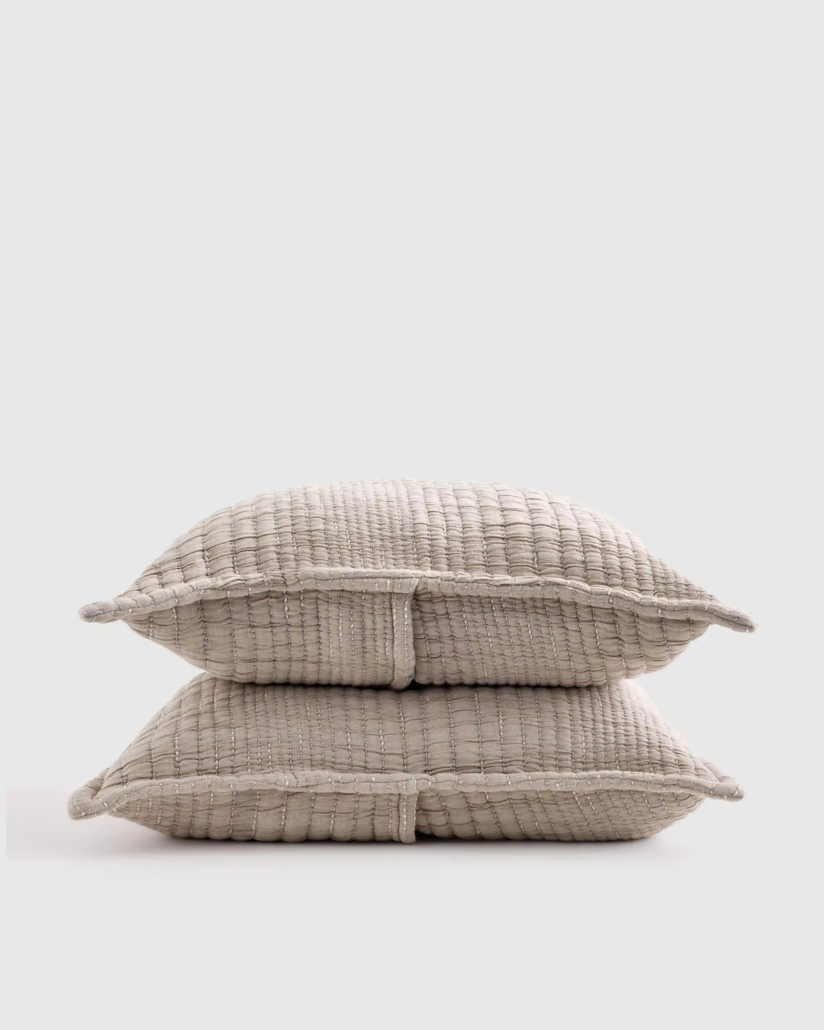 Organic Cotton Channel Stitch Sham Set