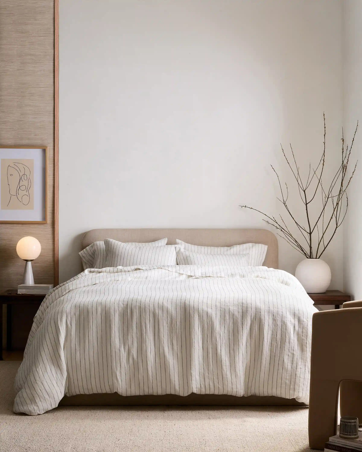 European Linen Stripe Duvet Cover