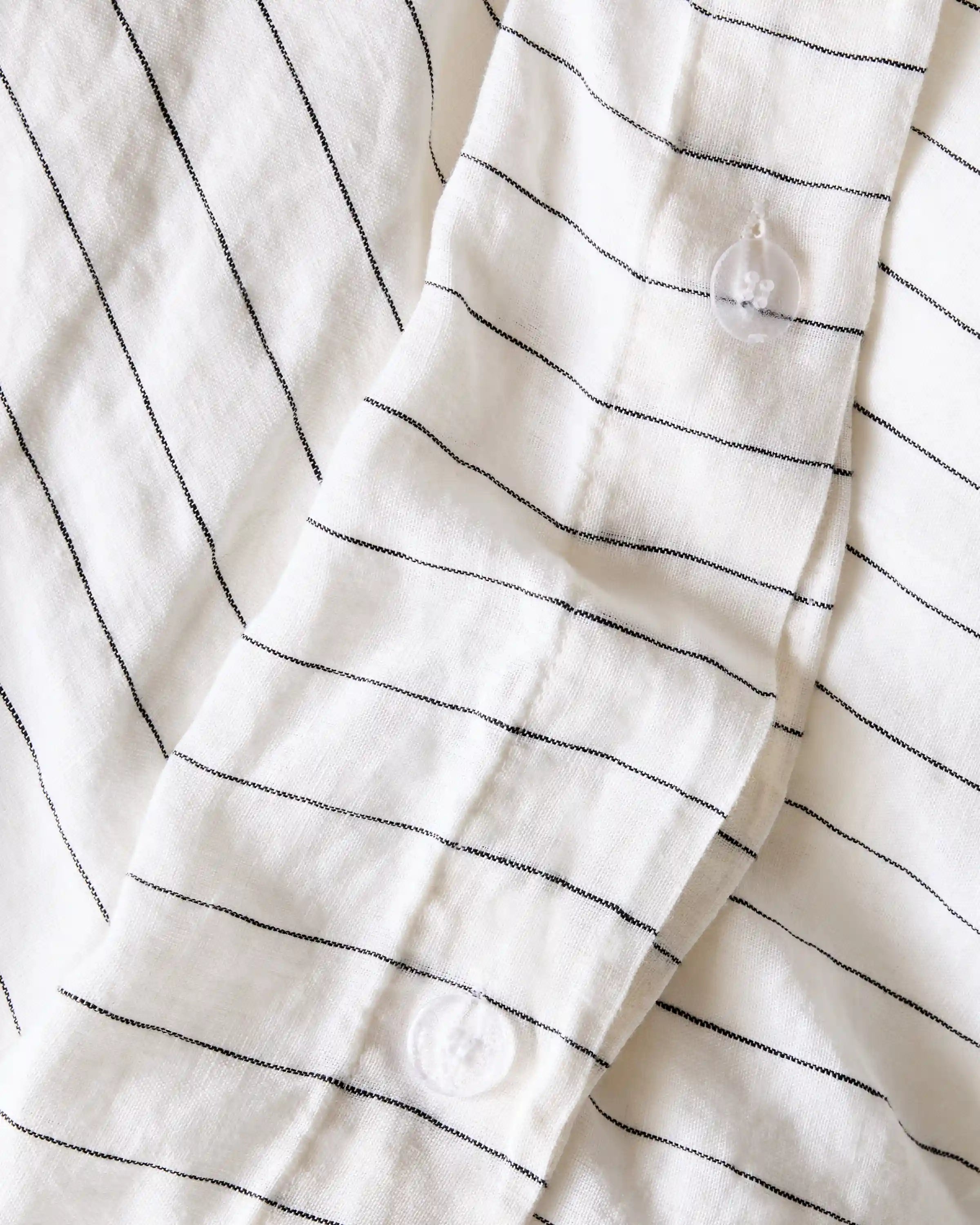 European Linen Stripe Duvet Cover Set