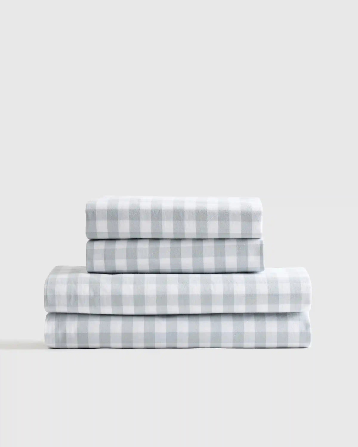 Organic Crisp Percale Gingham Sheet Set
