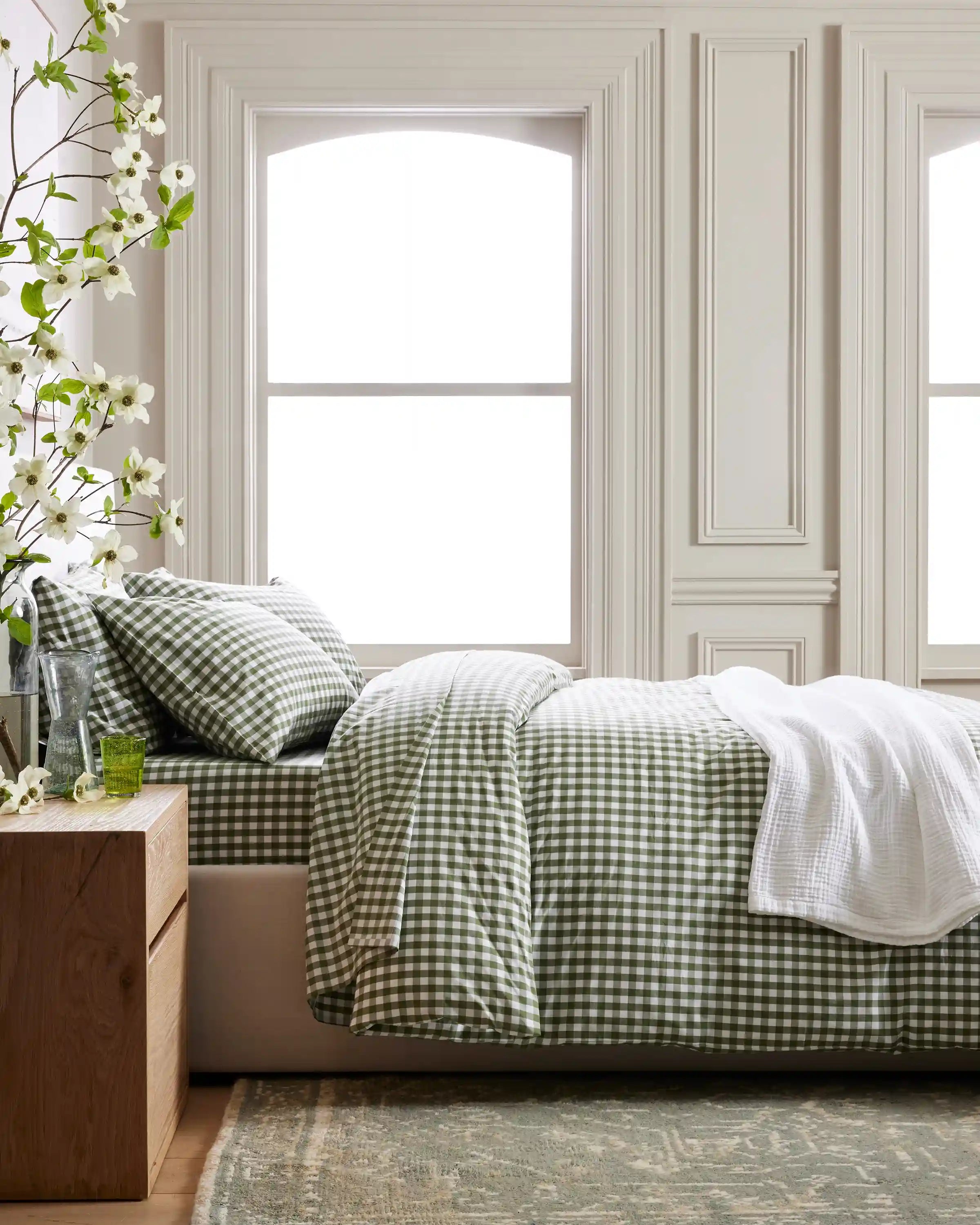 Organic Crisp Percale Duvet Cover Set