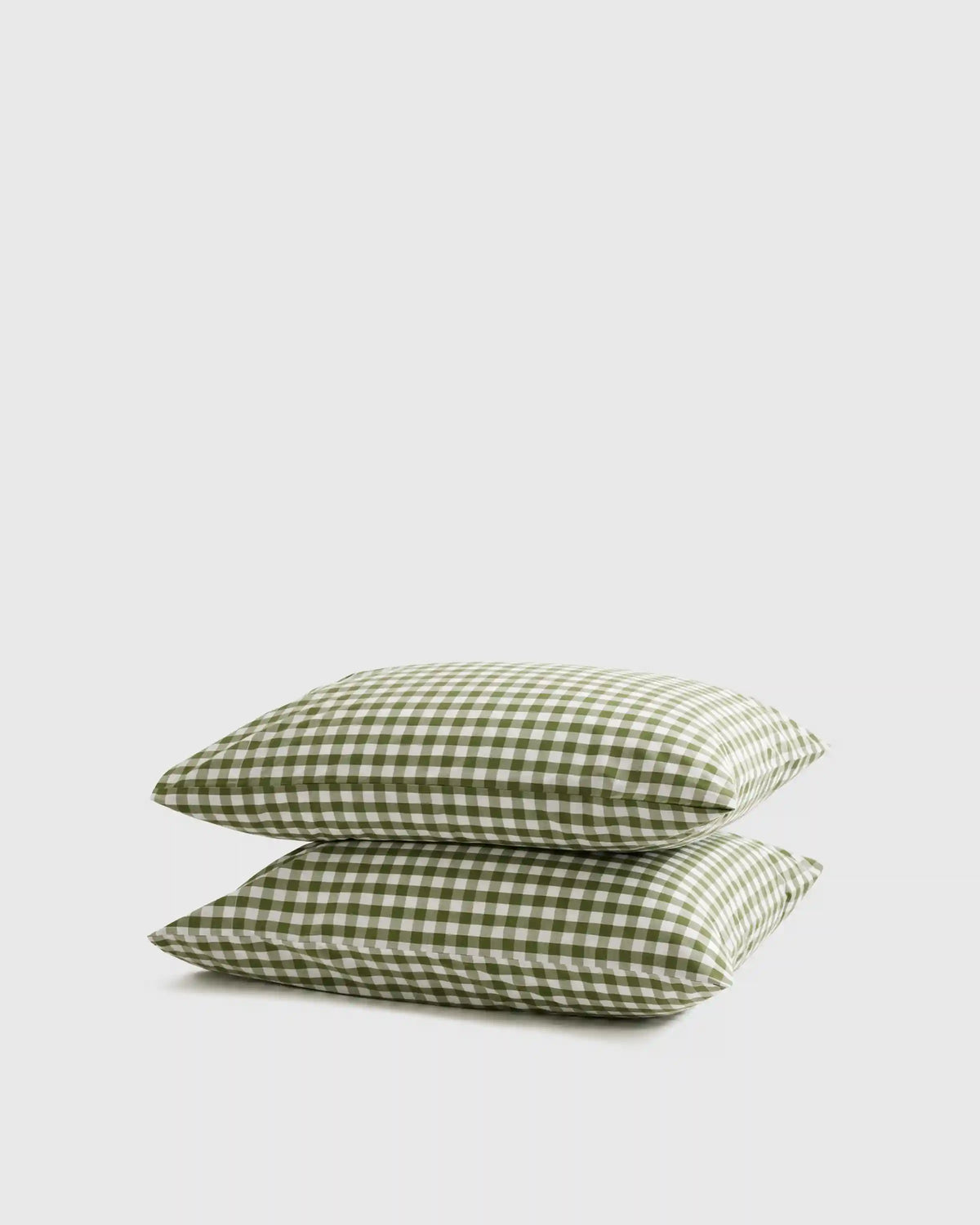 Organic Crisp Percale Gingham Pillowcase Set