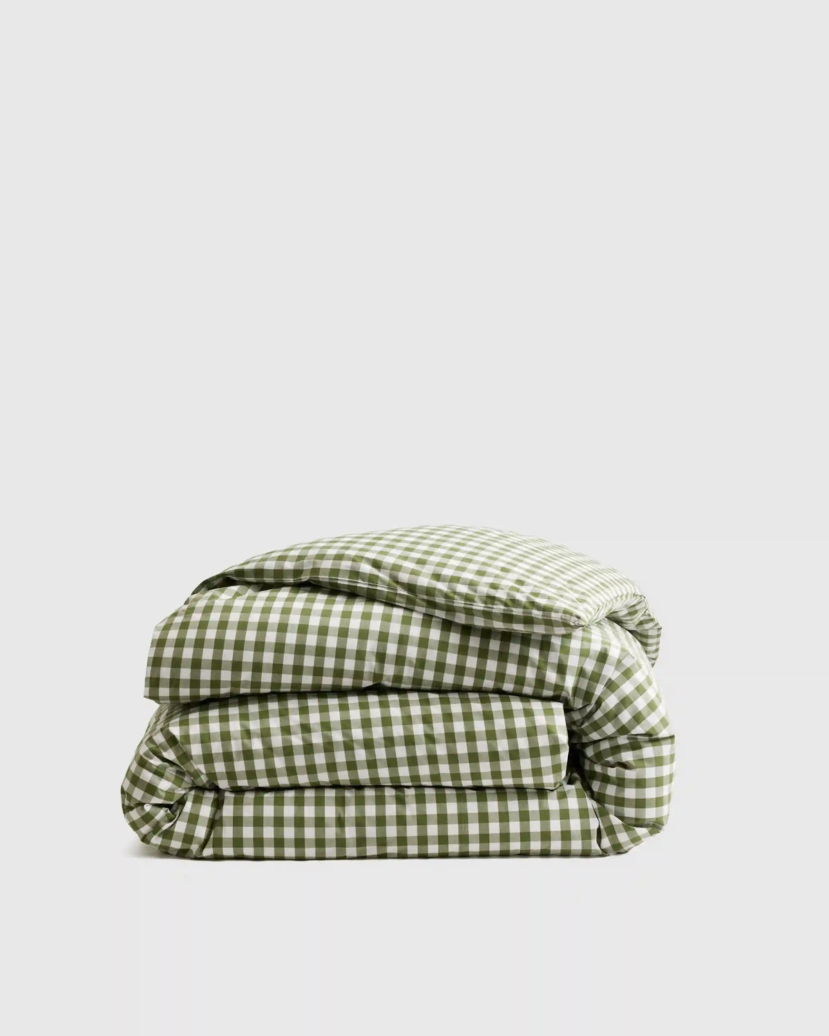 Organic Crisp Percale Gingham Duvet Cover