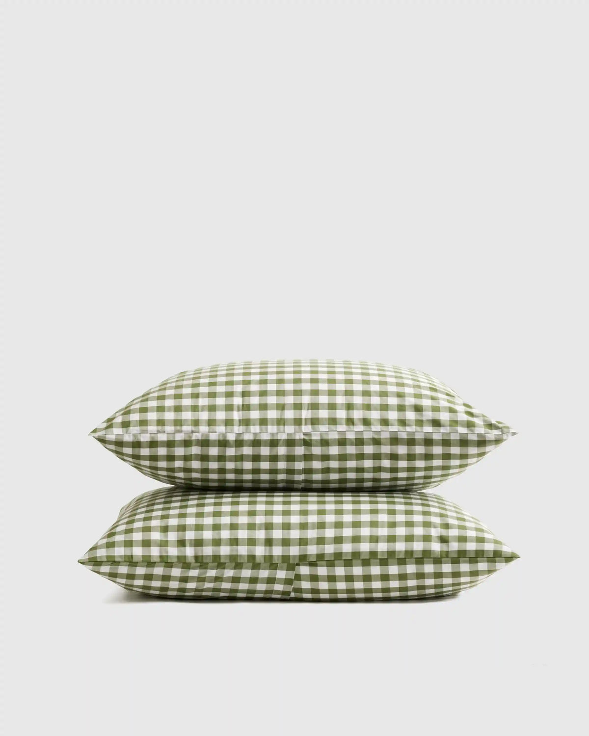 Organic Crisp Percale Gingham Sham Set