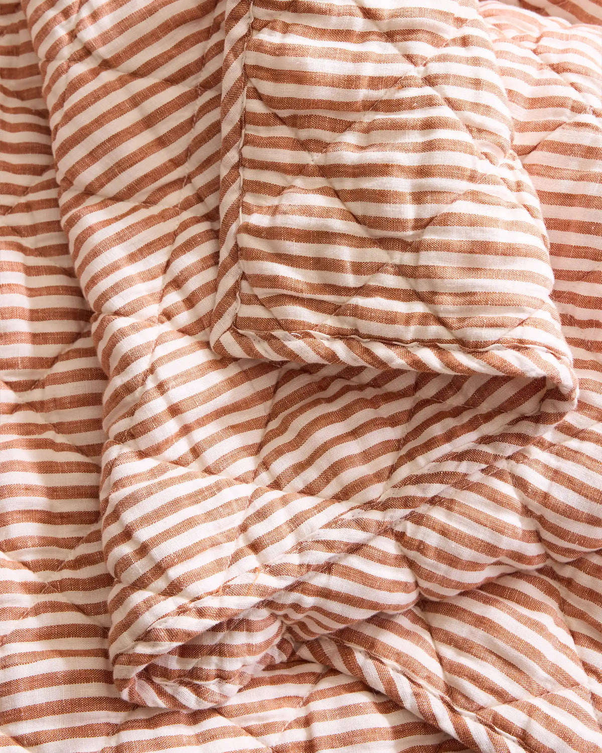 European Linen Stripe Quilt Set
