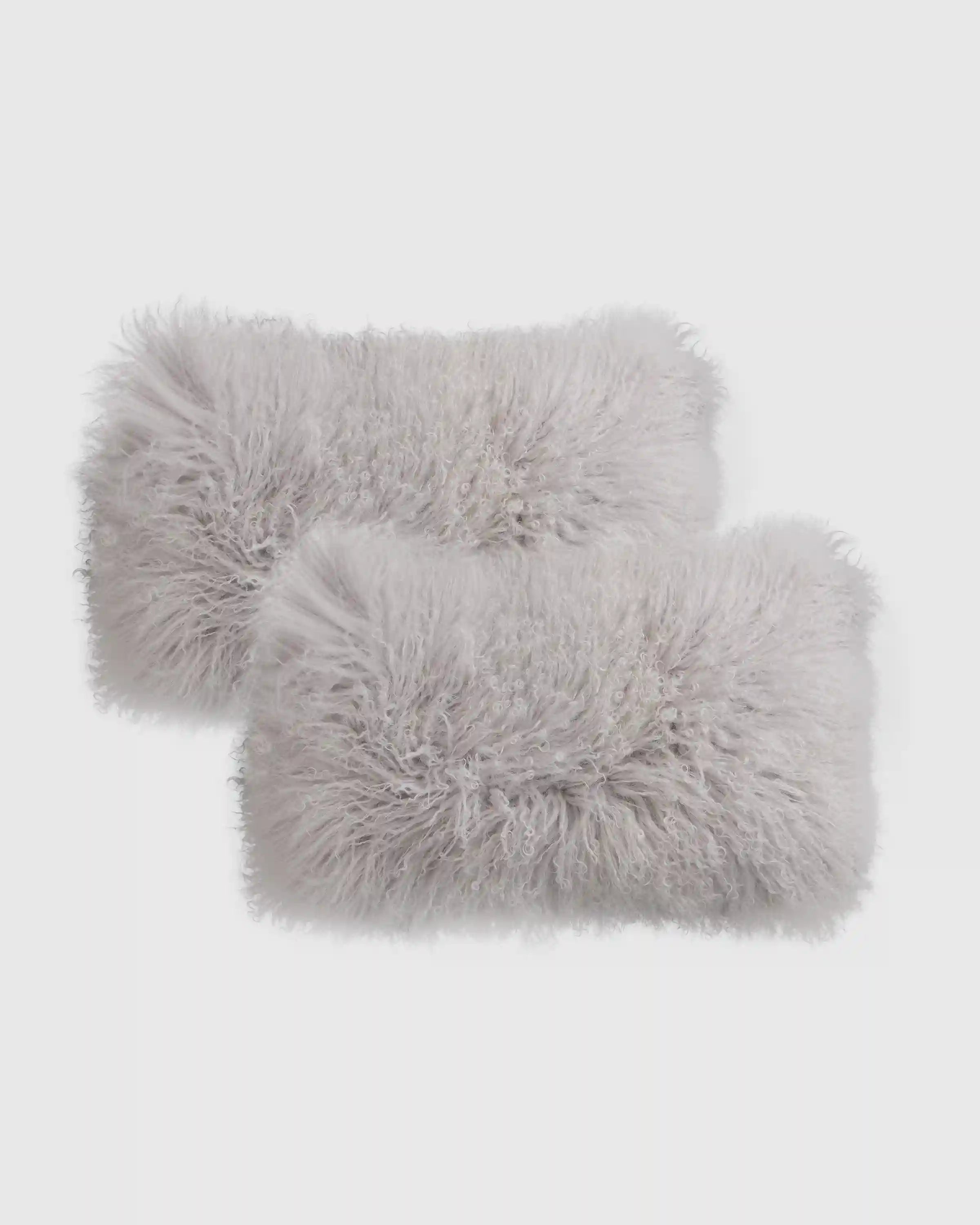 Luxe Mongolian Lamb Lumbar Pillow Cover (Set of 2)