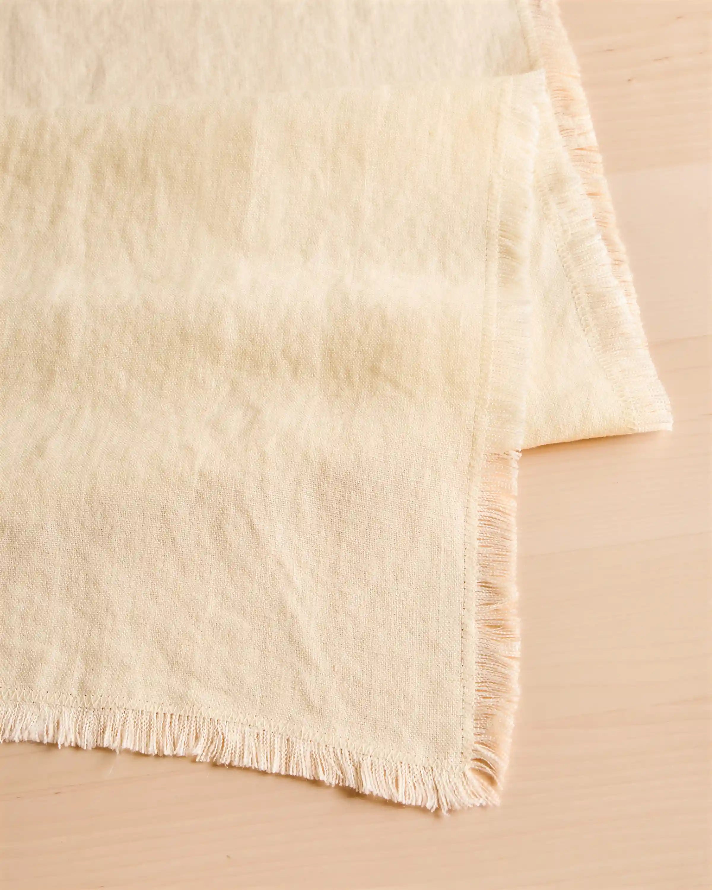 European Linen Fringe Table Runner