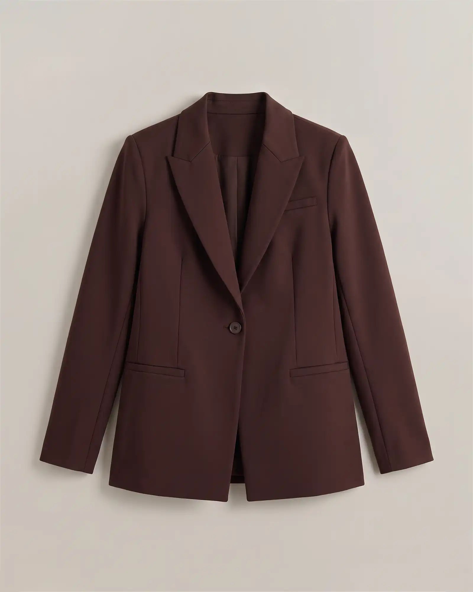 Ultra-Stretch Ponte Single-Breasted Blazer