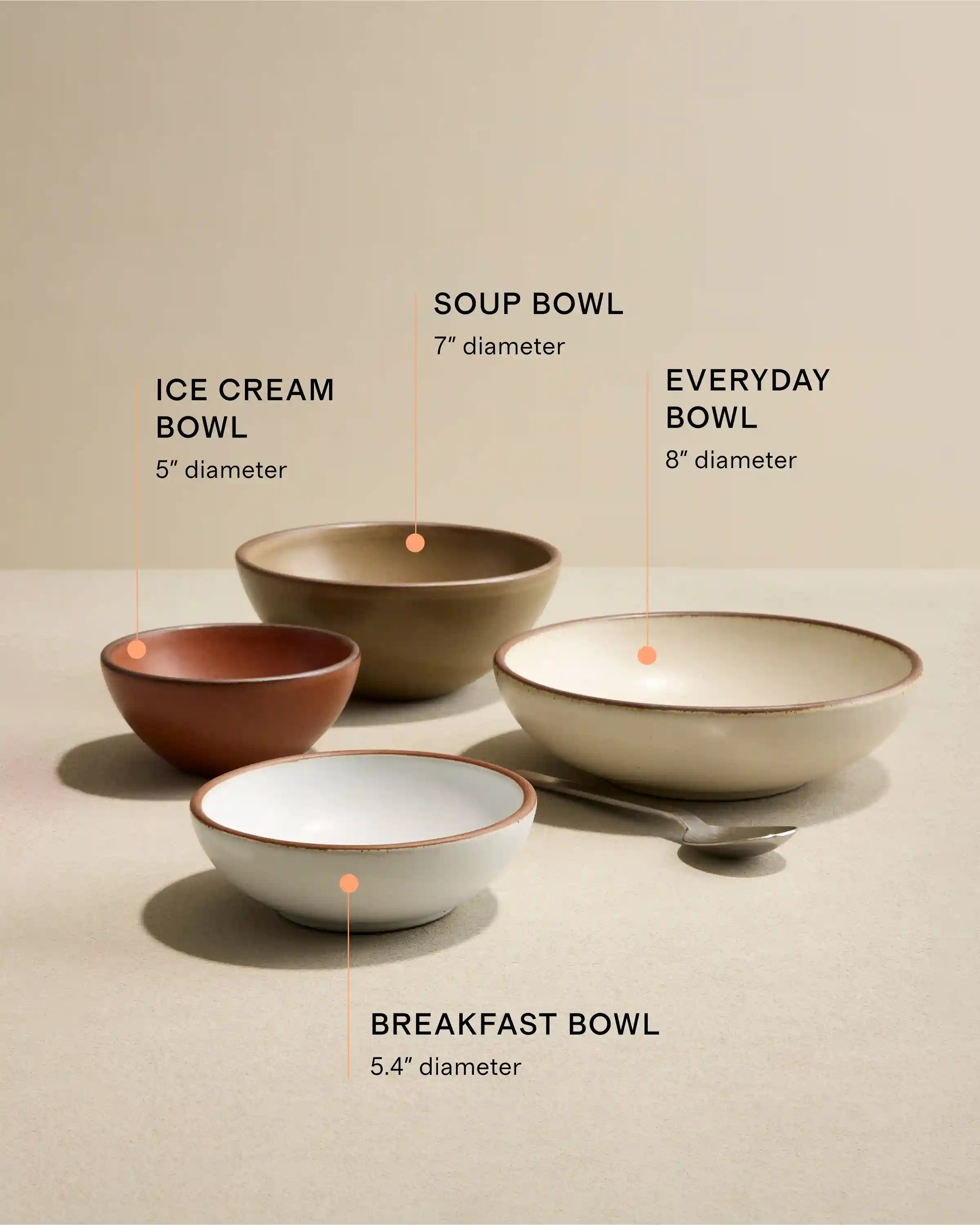 Ice Cream Bowl, Set of 4 by East Fork