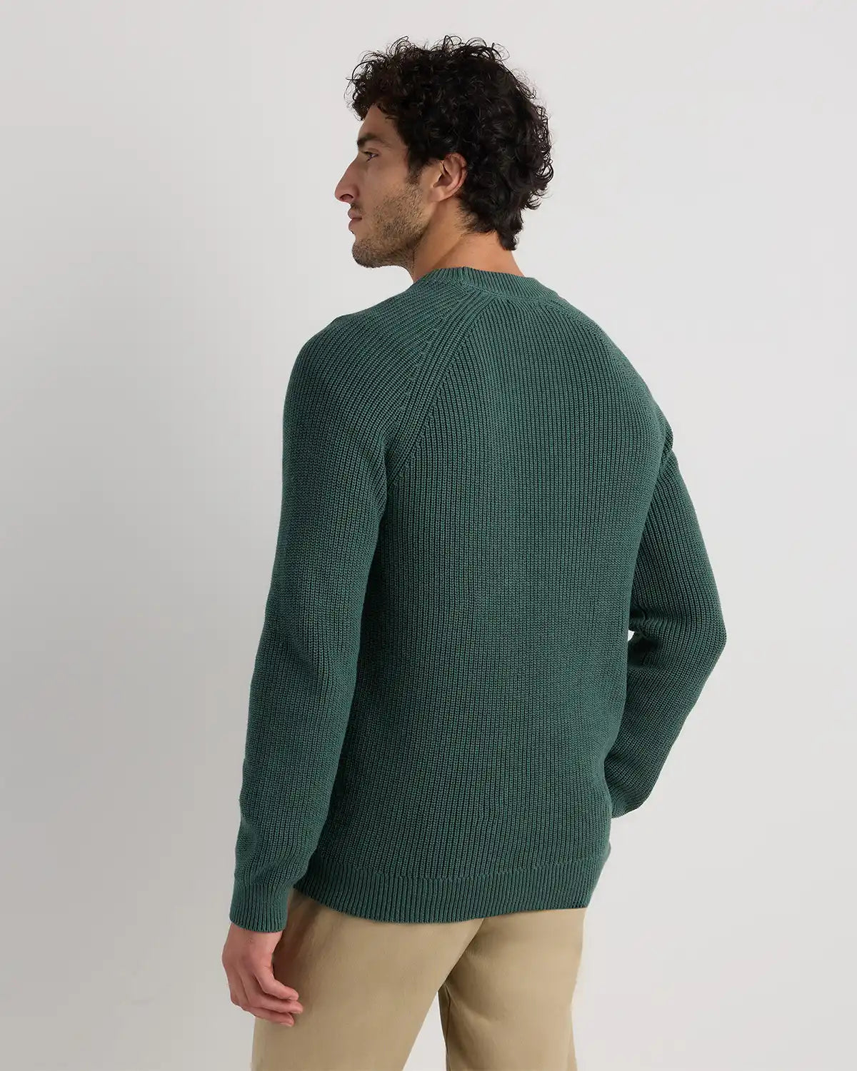 100% Organic Cotton Ribbed Crewneck Sweater