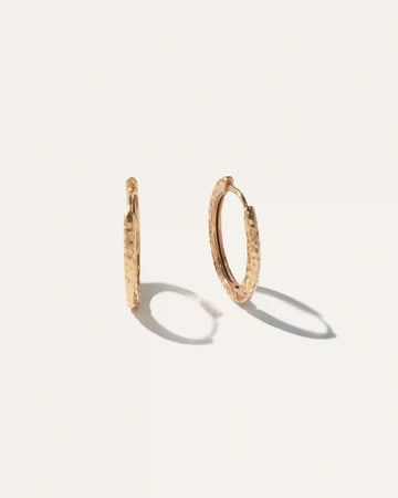 Hammered Nina Small Hoops