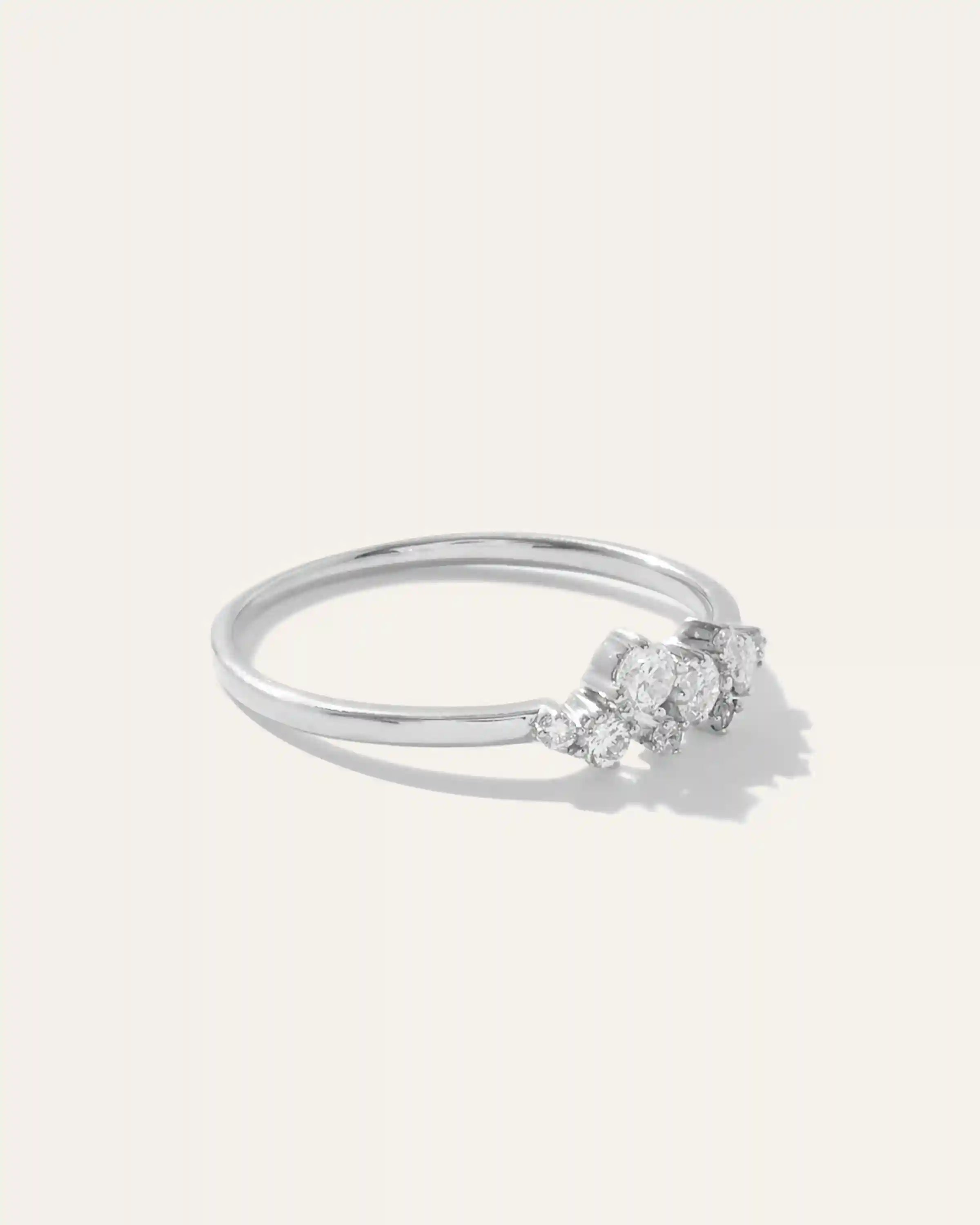 14K Gold Diamond Scatter Ring