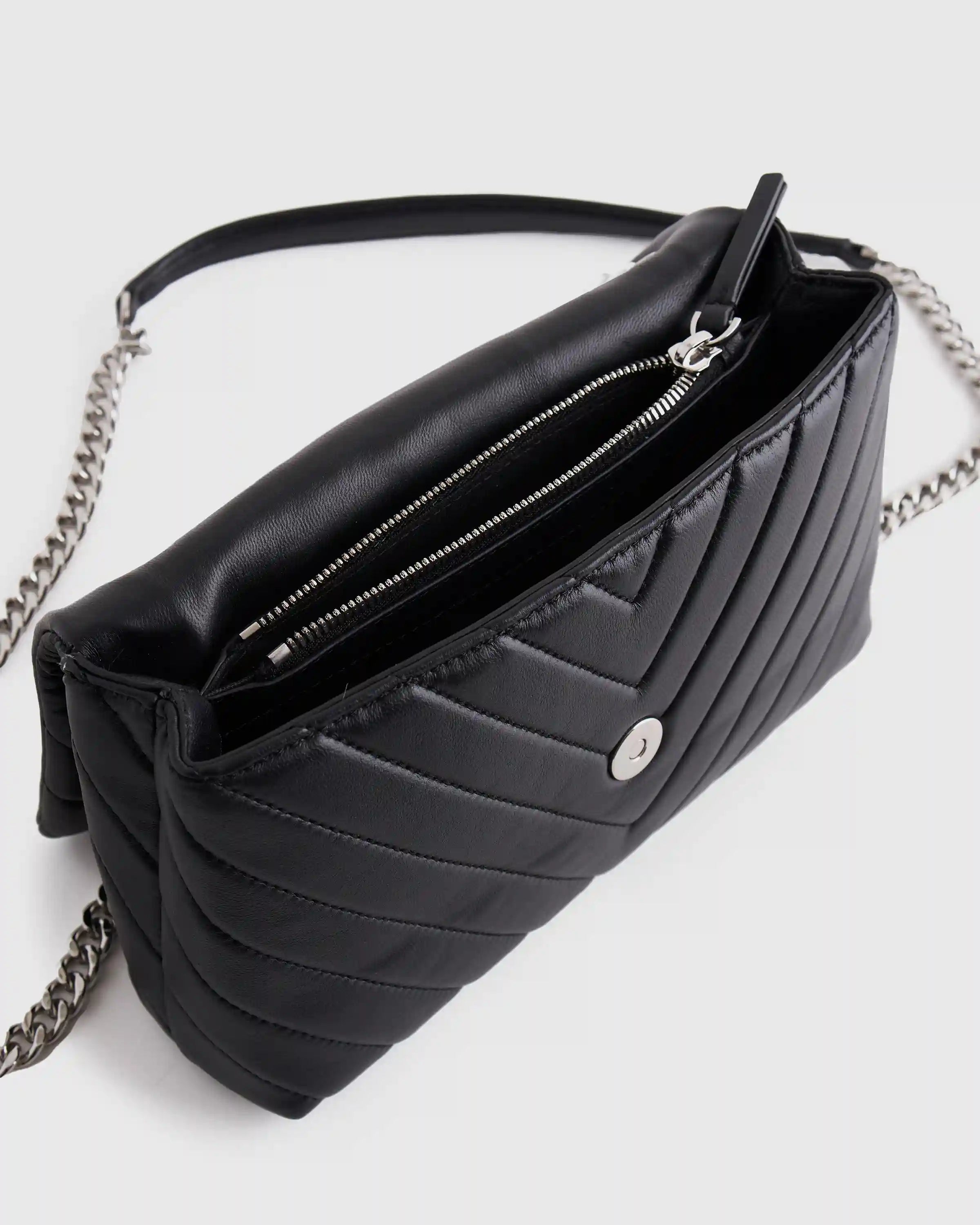 Italian Leather Quilted Convertible Crossbody