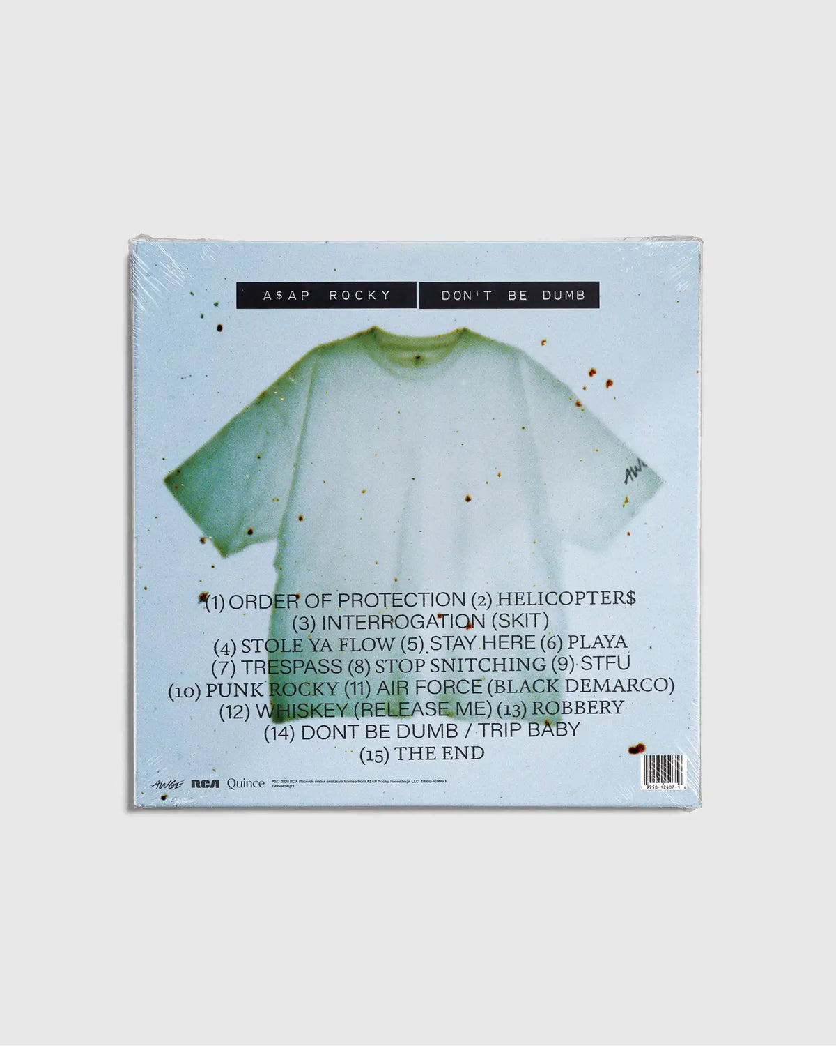 A$AP Rocky x Quince DON'T BE DUMB Exclusive Shirthead Vinyl