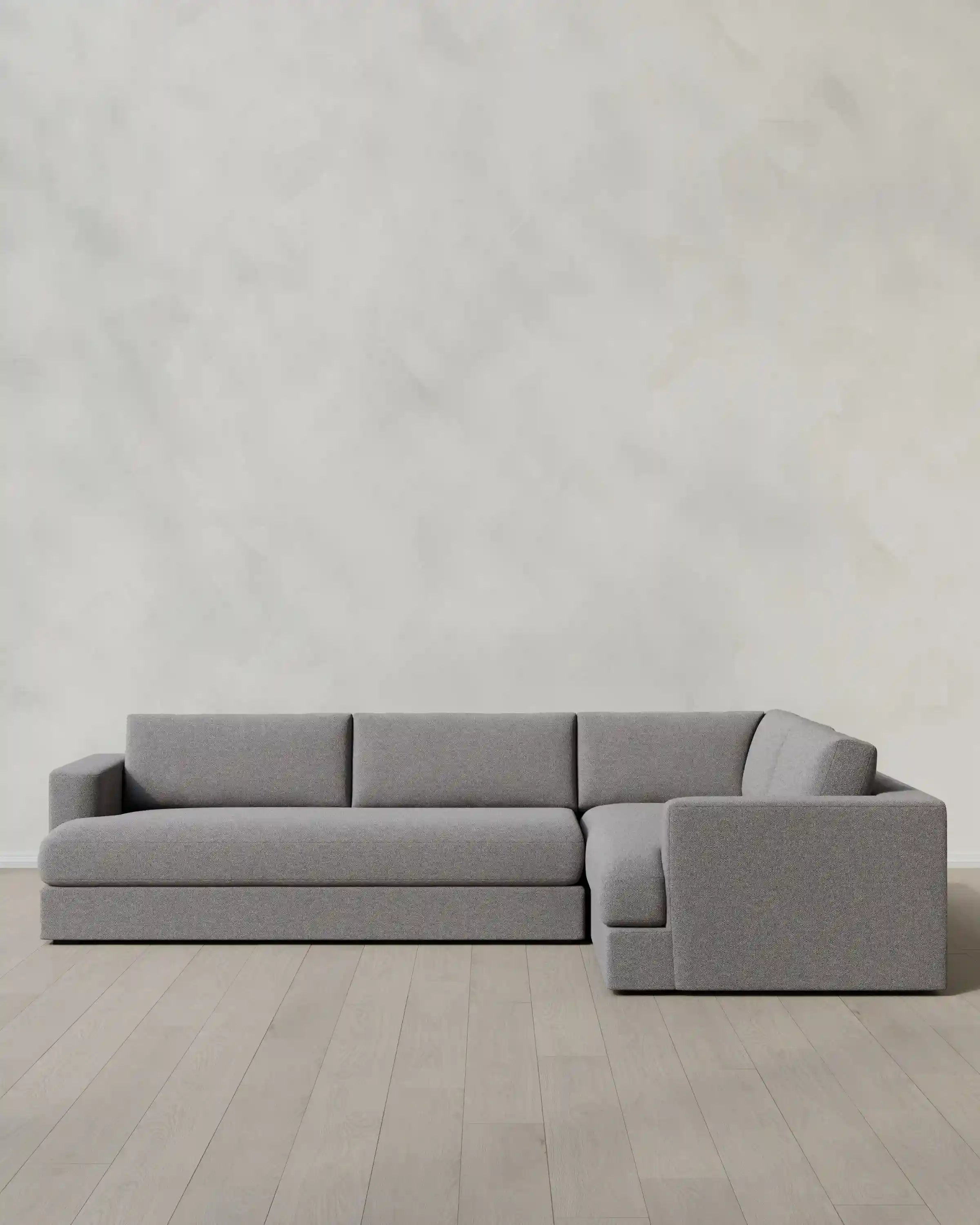 Sierra Curved Arm L Sectional in Performance Basketweave