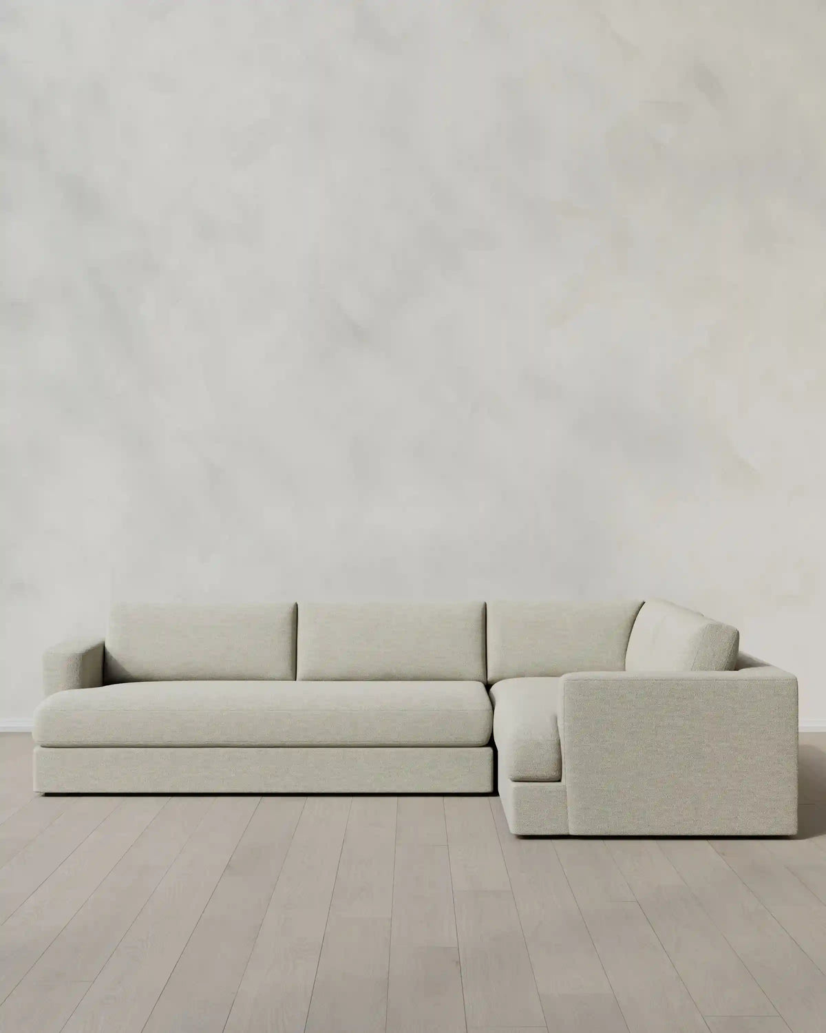 Sierra Curved Arm L Sectional in Performance Basketweave