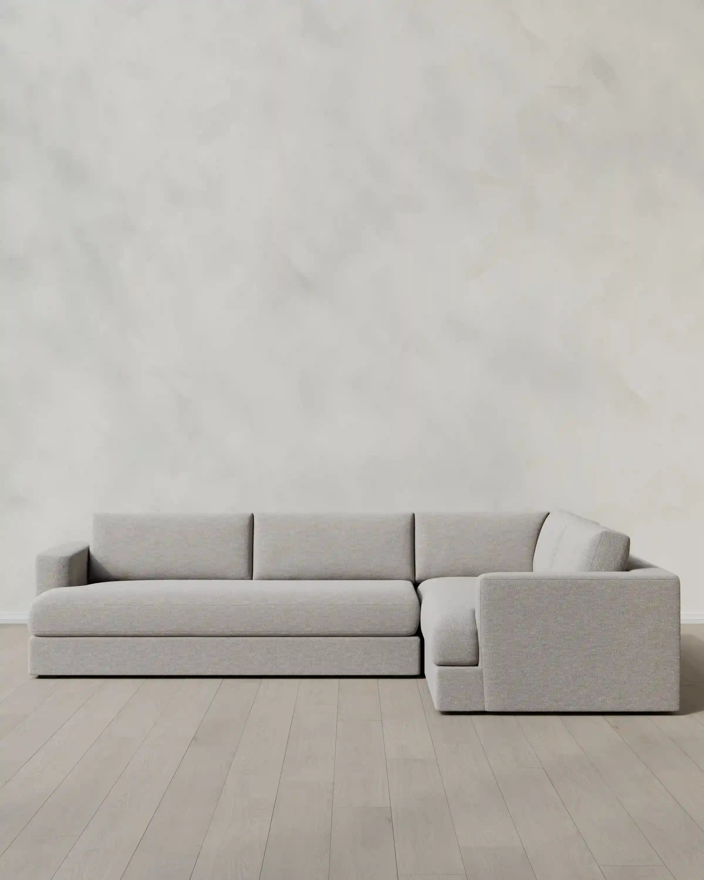 Sierra Curved Arm L Sectional in Performance Basketweave