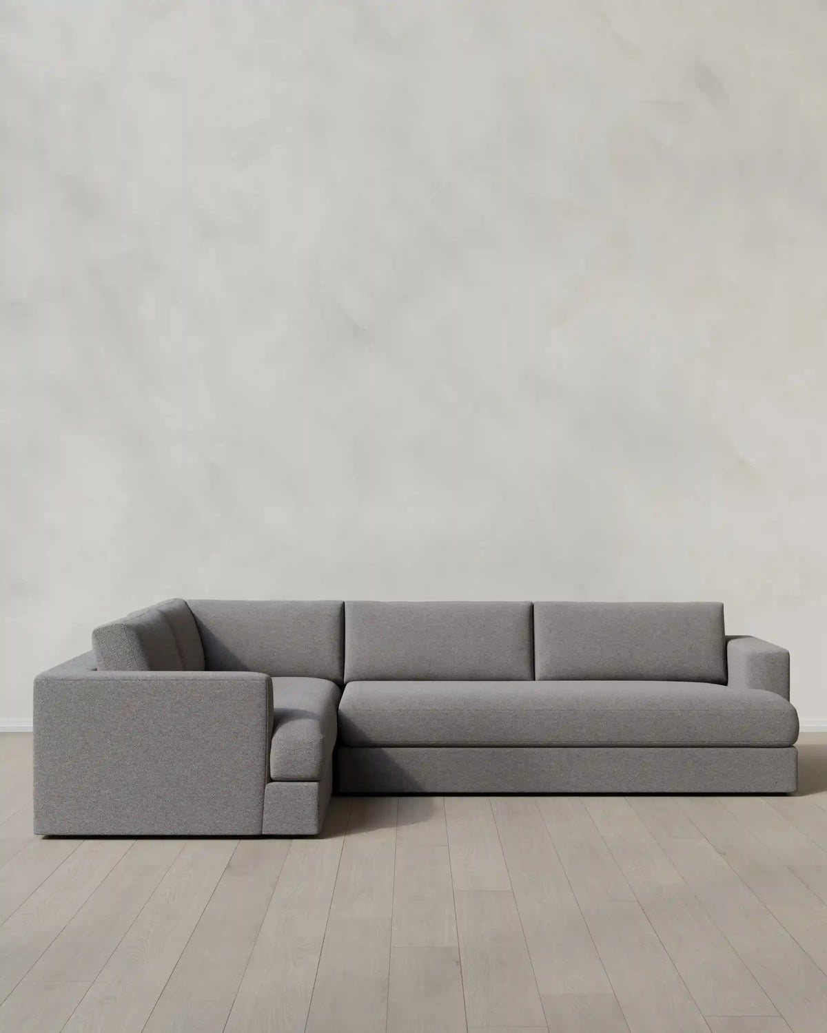 Sierra Curved Arm L Sectional in Performance Basketweave