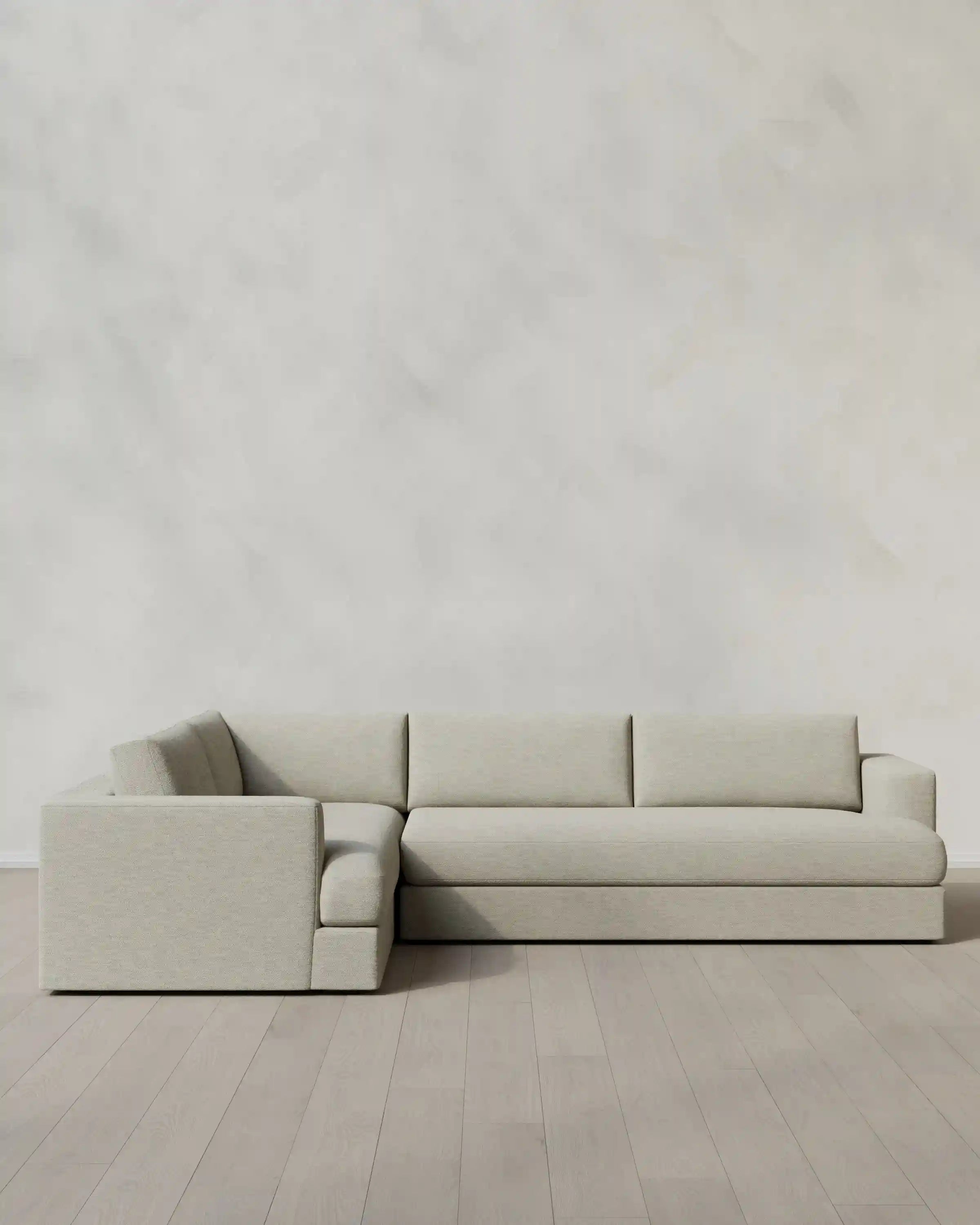 Sierra Curved Arm L Sectional in Performance Basketweave