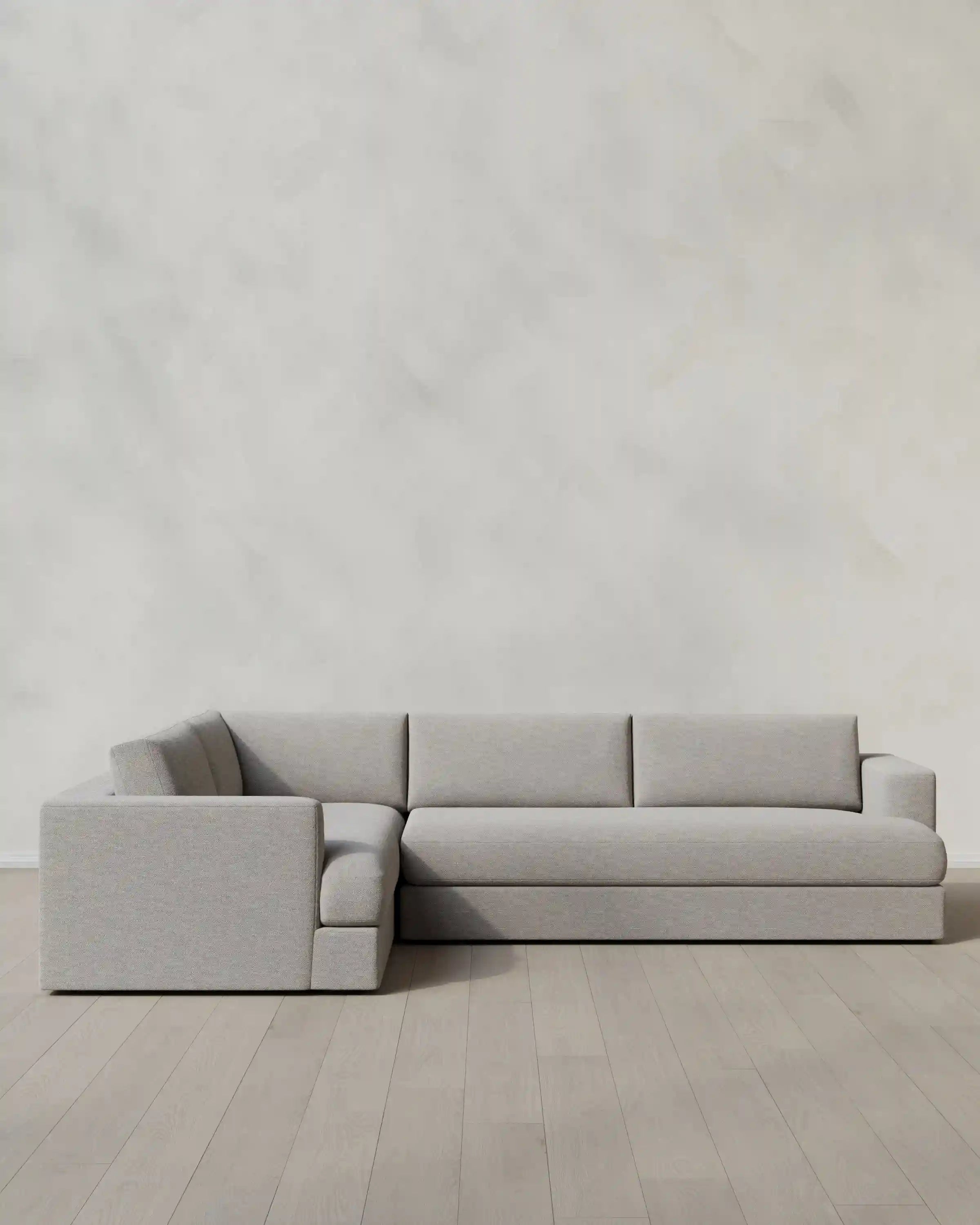 Sierra Curved Arm L Sectional in Performance Basketweave