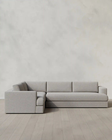 Sierra Curved Arm L Sectional in Performance Basketweave