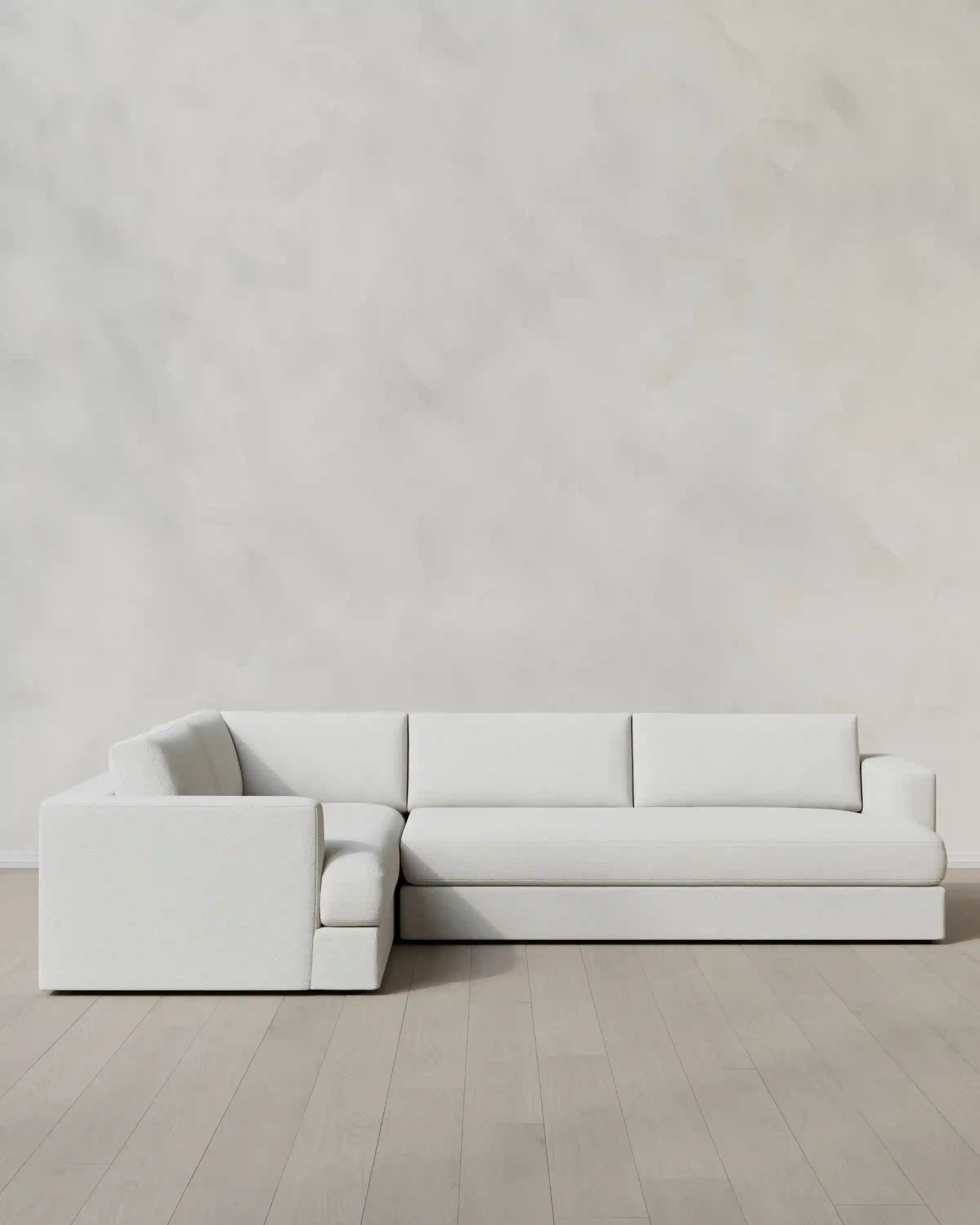 Sierra Curved Arm L Sectional in Performance Basketweave