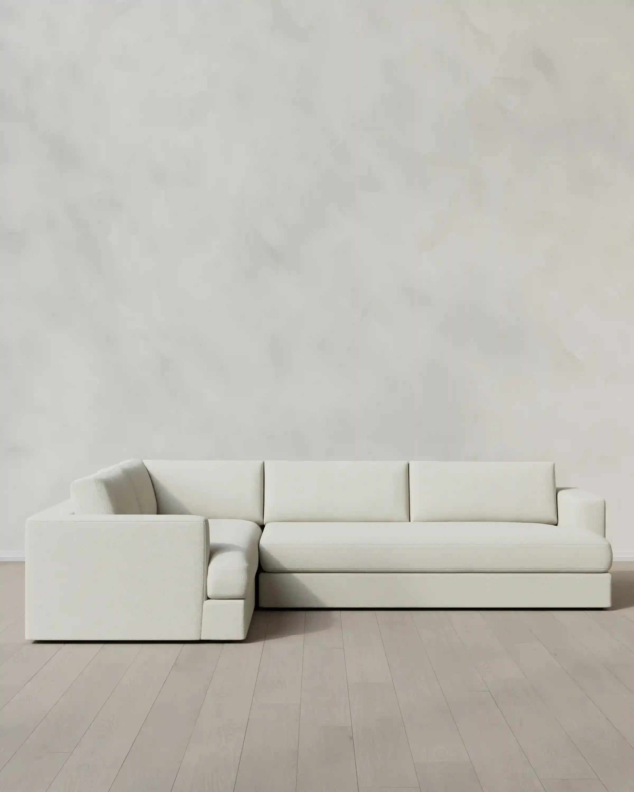 Sierra Curved Arm L Sectional in Performance Basketweave