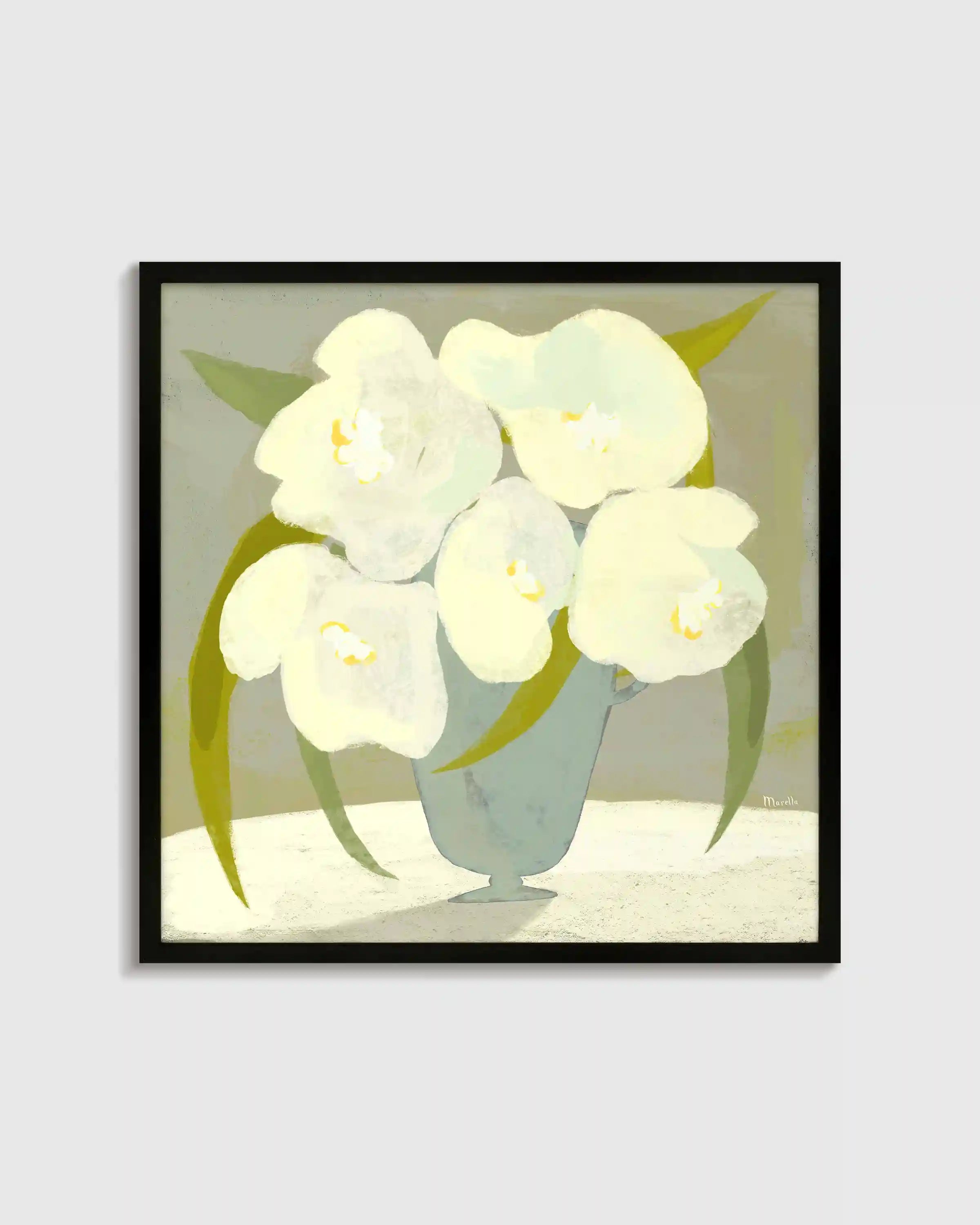 Vase with White Flowers by Marco Marella