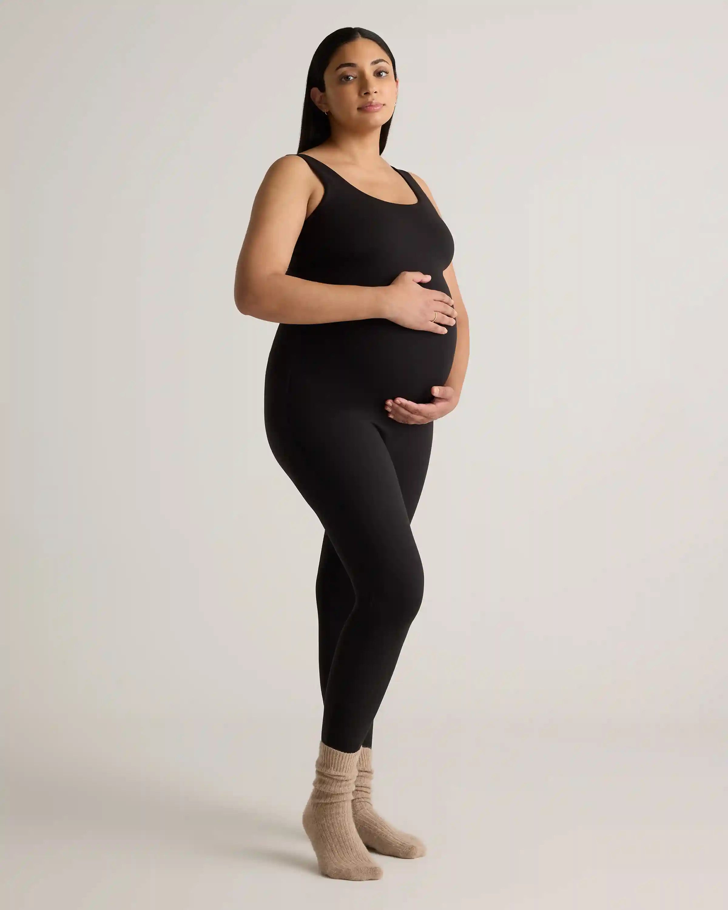 Recycled Knit Maternity Tank Unitard