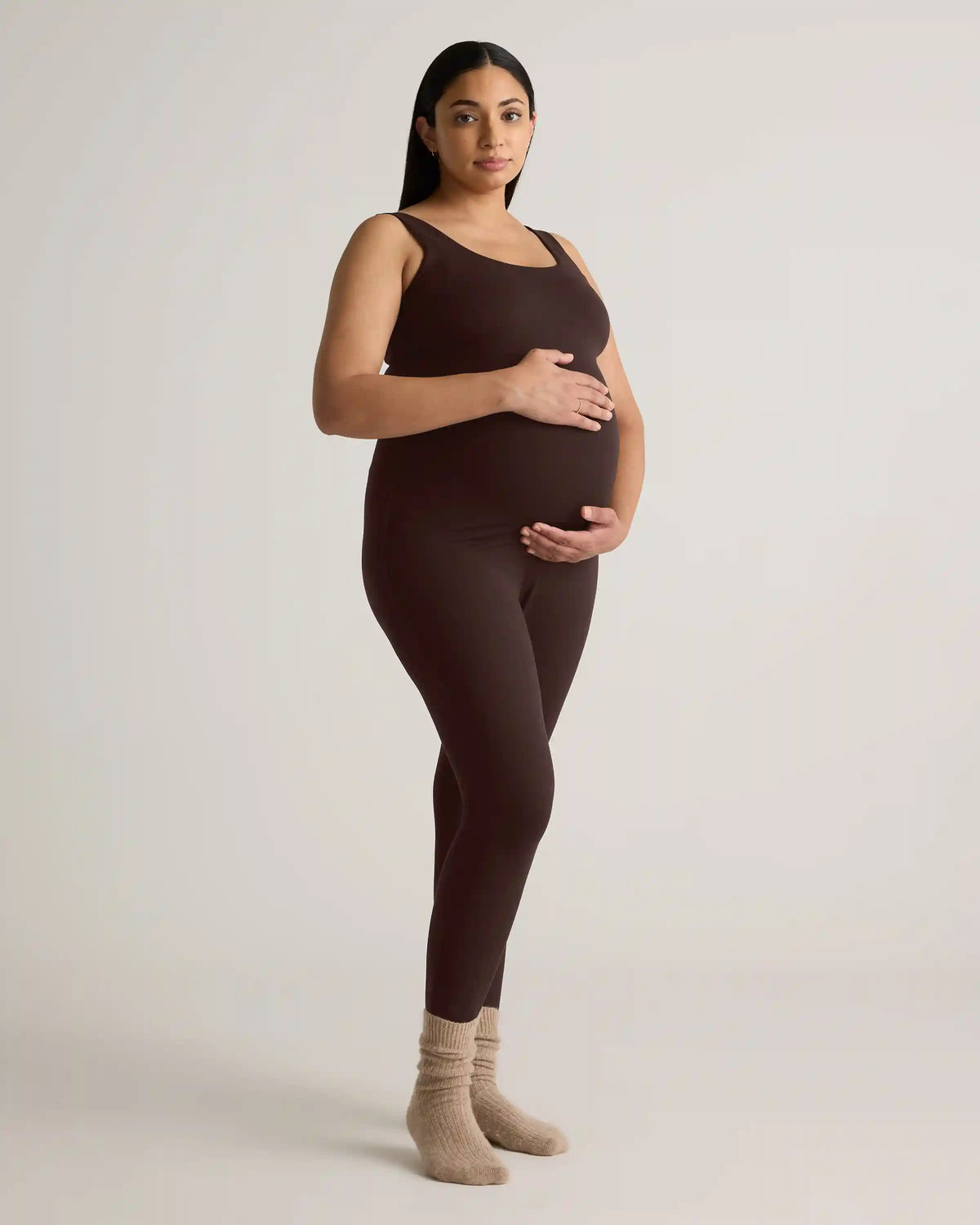 Recycled Knit Maternity Tank Unitard